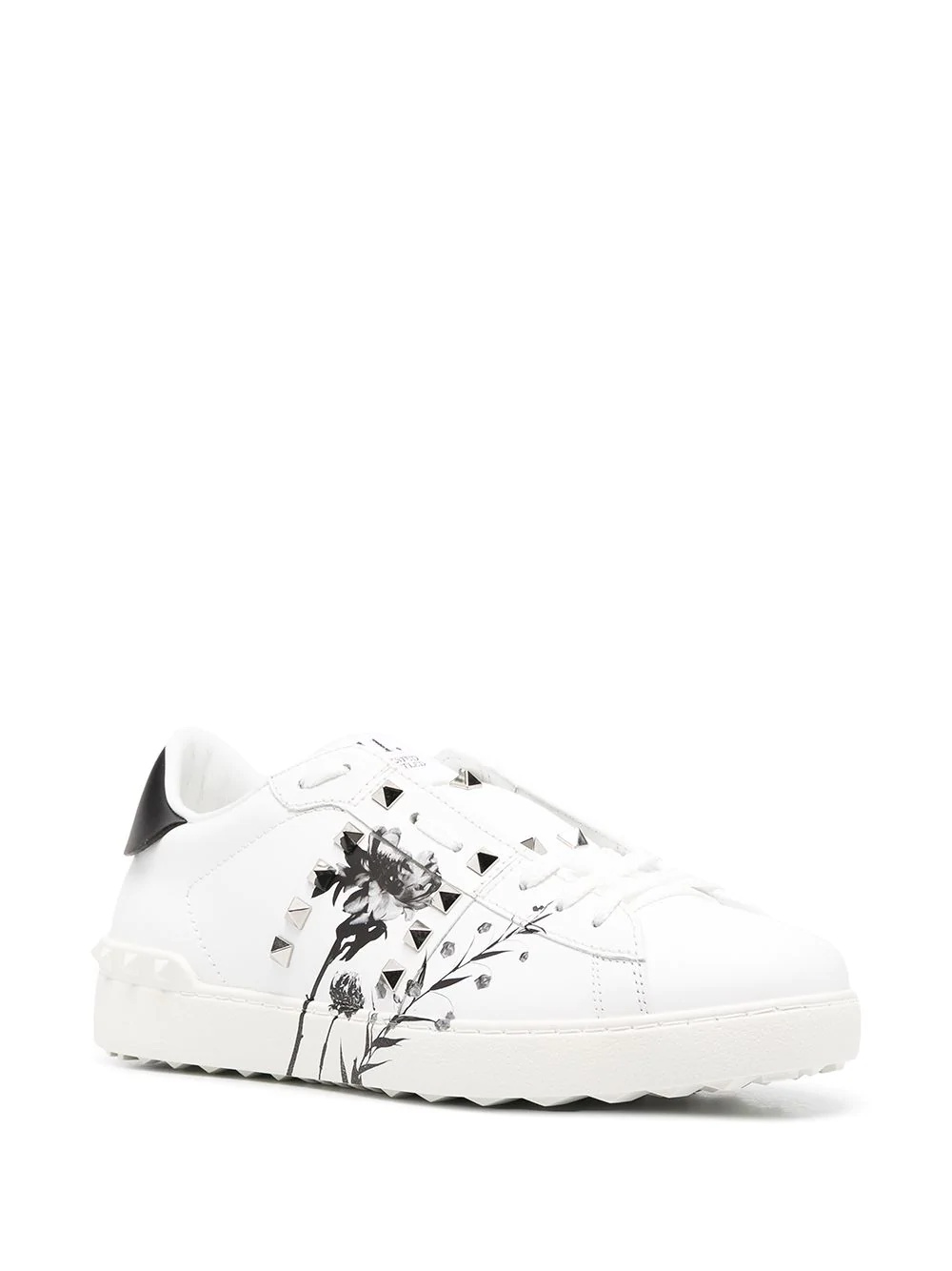 Rockstud floral-print sneakers - 2