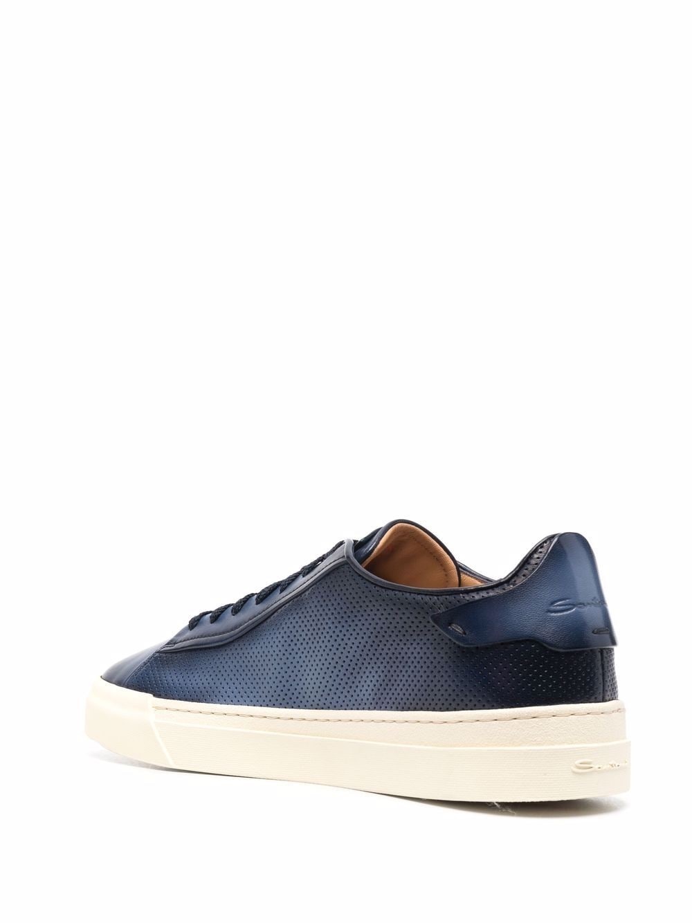 debossed-logo leather sneakers - 3