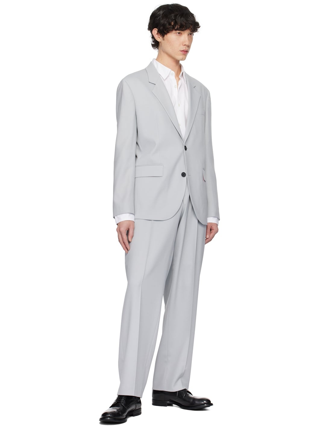 Gray Single-Breasted Suit - 5