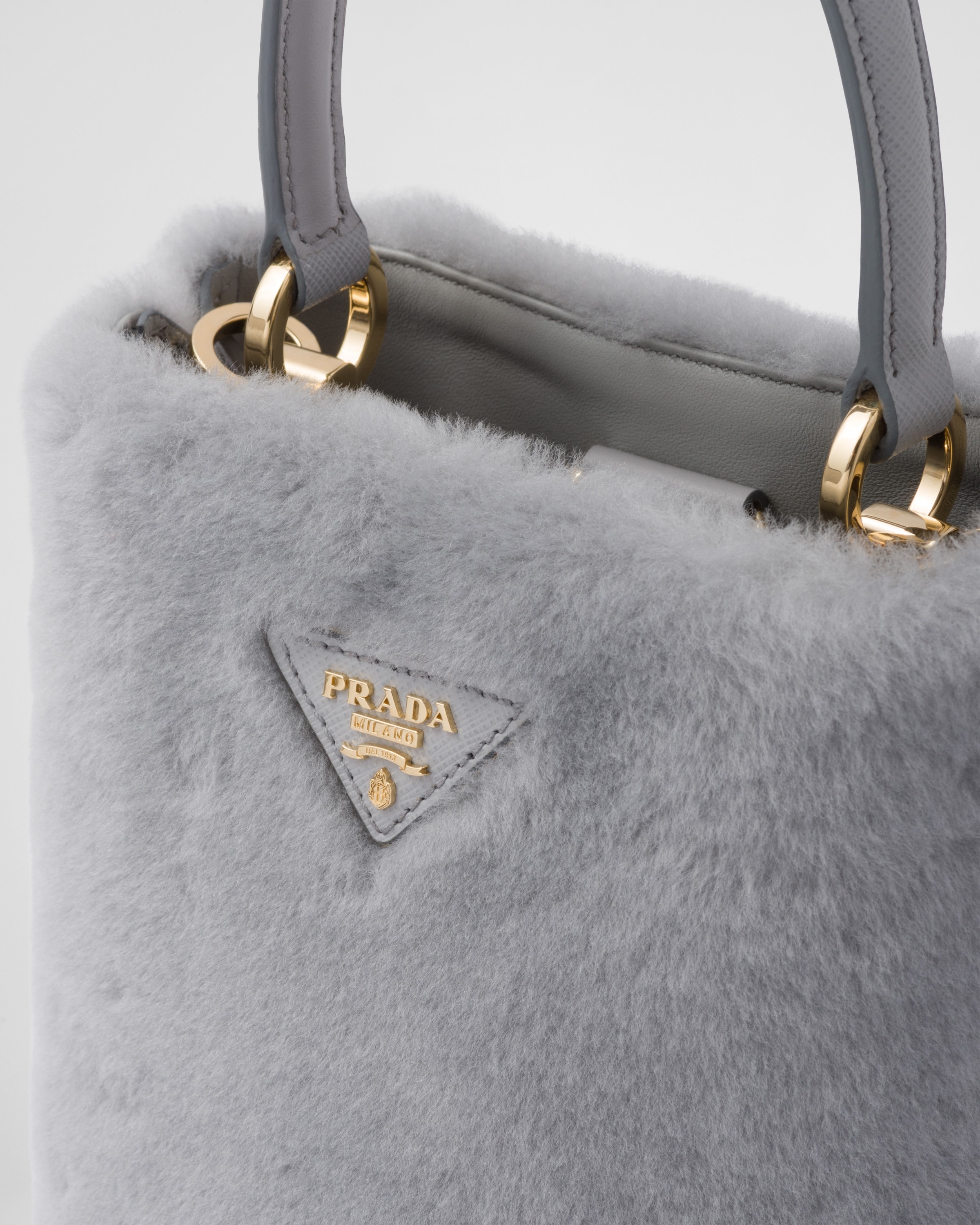 Prada Panier shearling mini-bag - 6