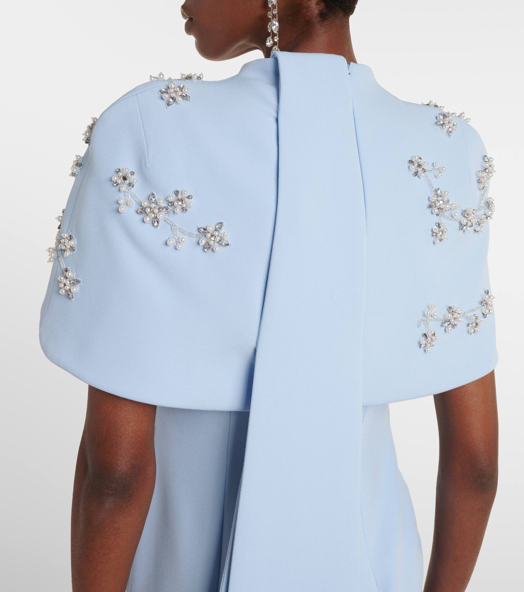 Embellished caped gown - 5
