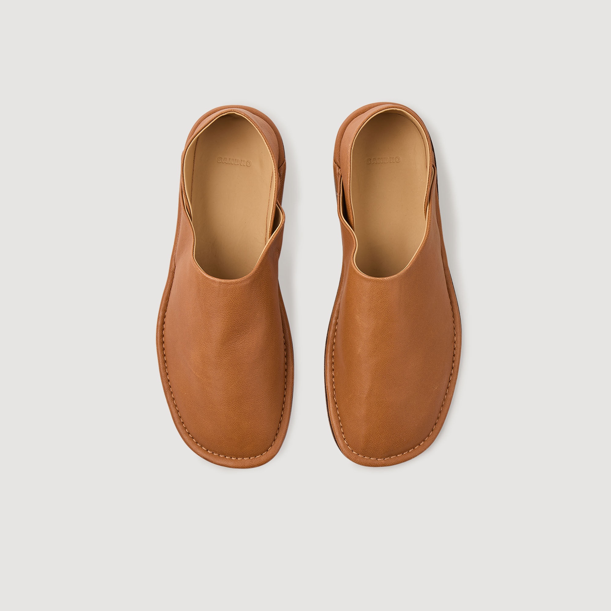 GRAINED LEATHER SLIPPERS - 3