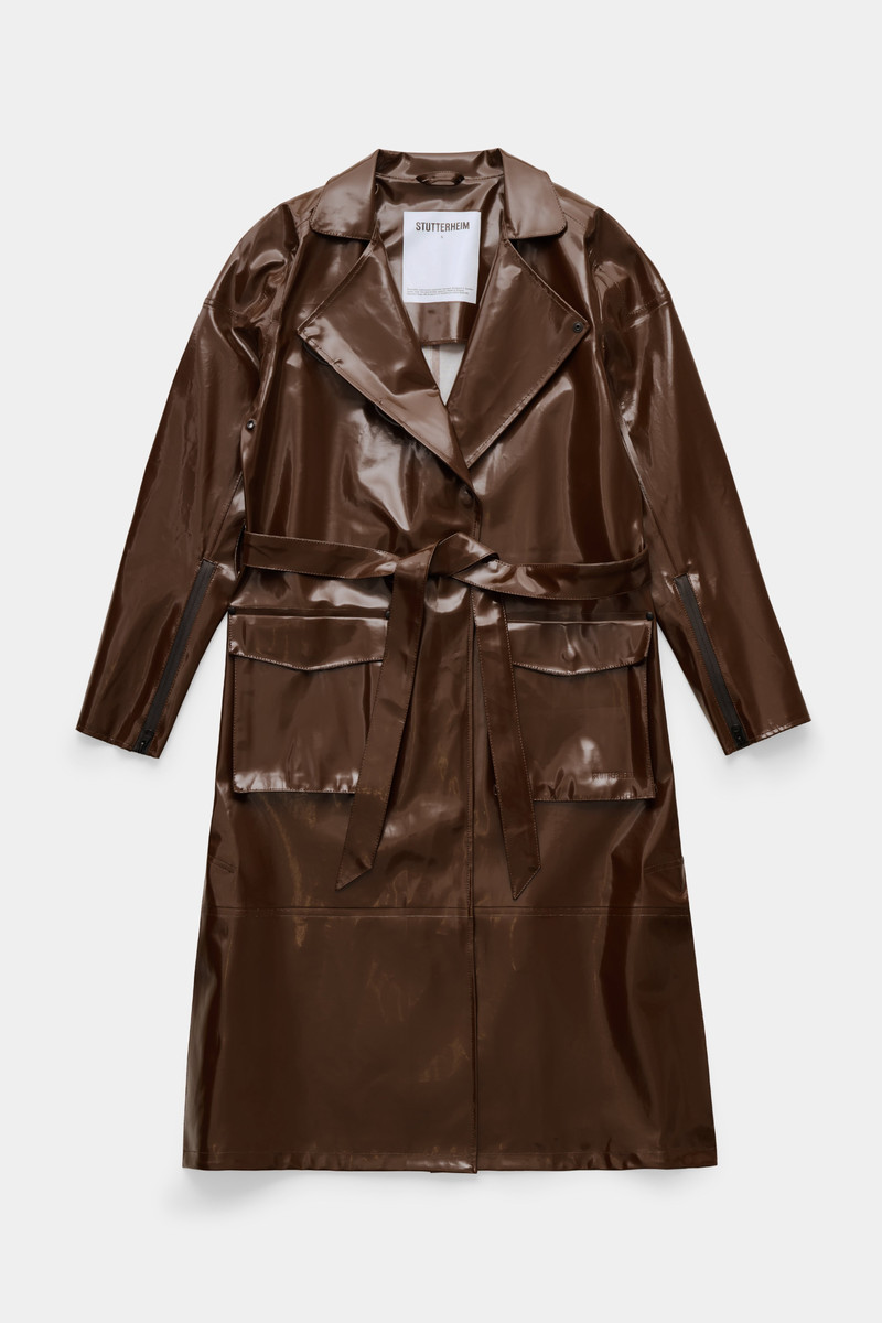 Kista Opal Trench Coat Dark Brown 1