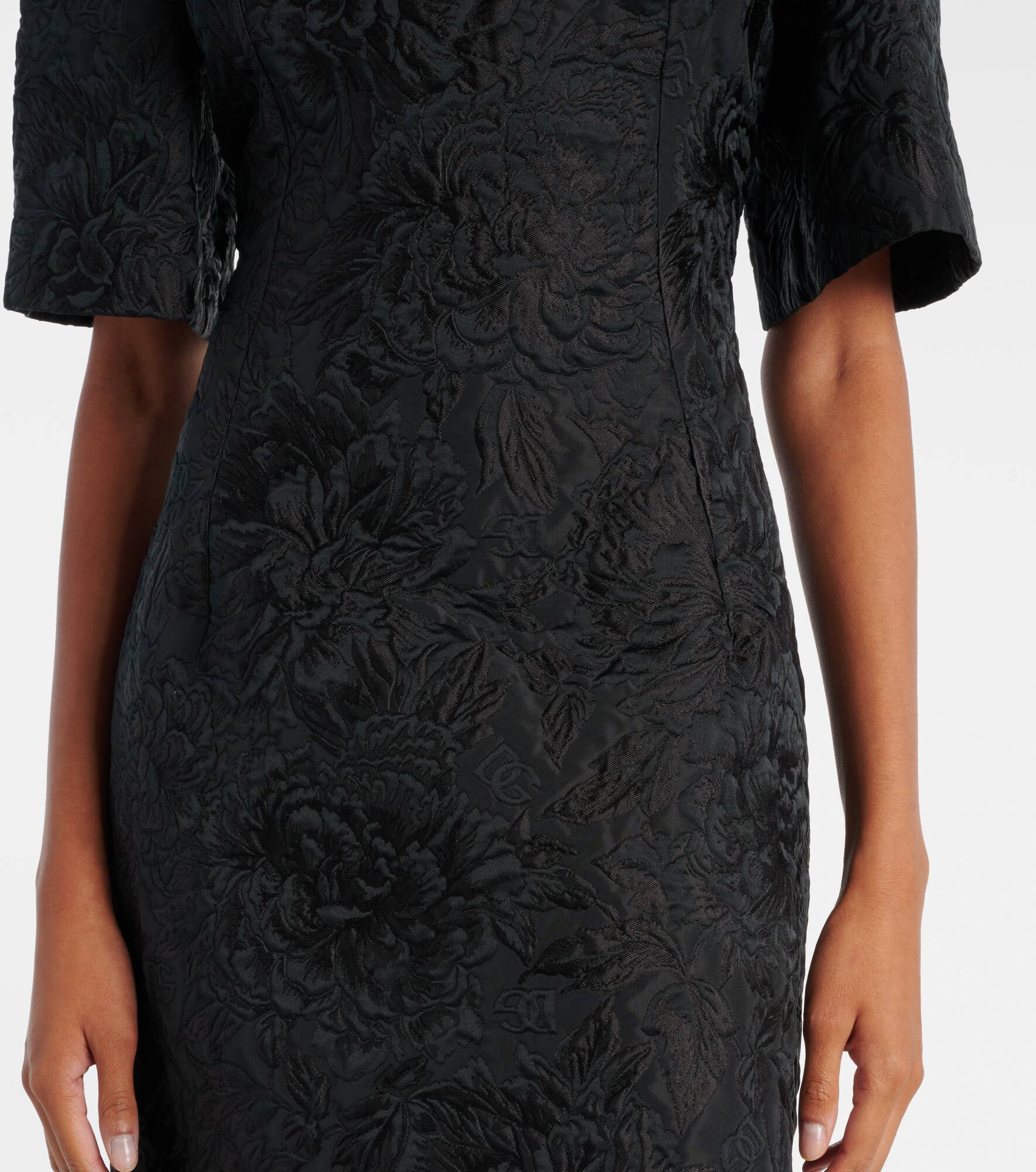 Cotton and silk-blend minidress - 5