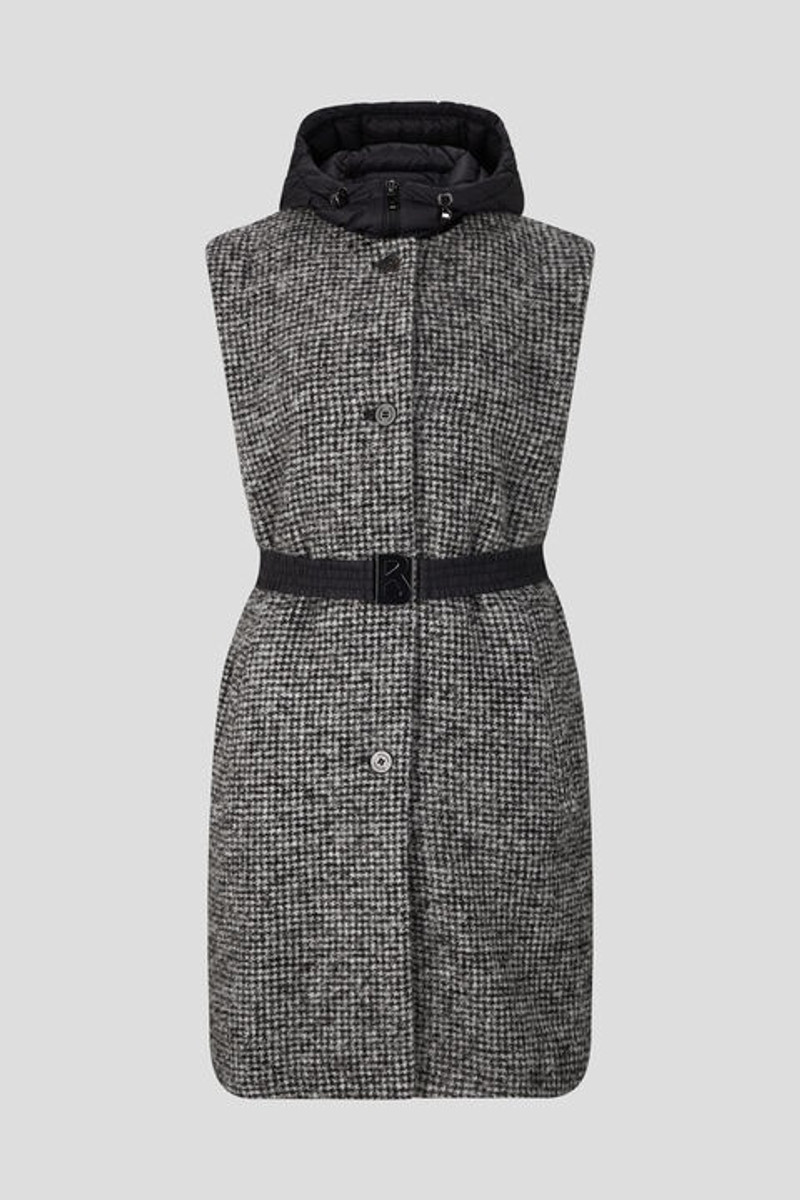 Marit gilet in Black/Off-white 1