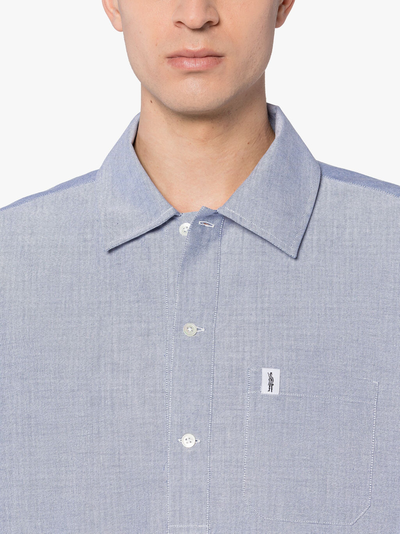 MILITARY BLUE COTTON SHIRT 5