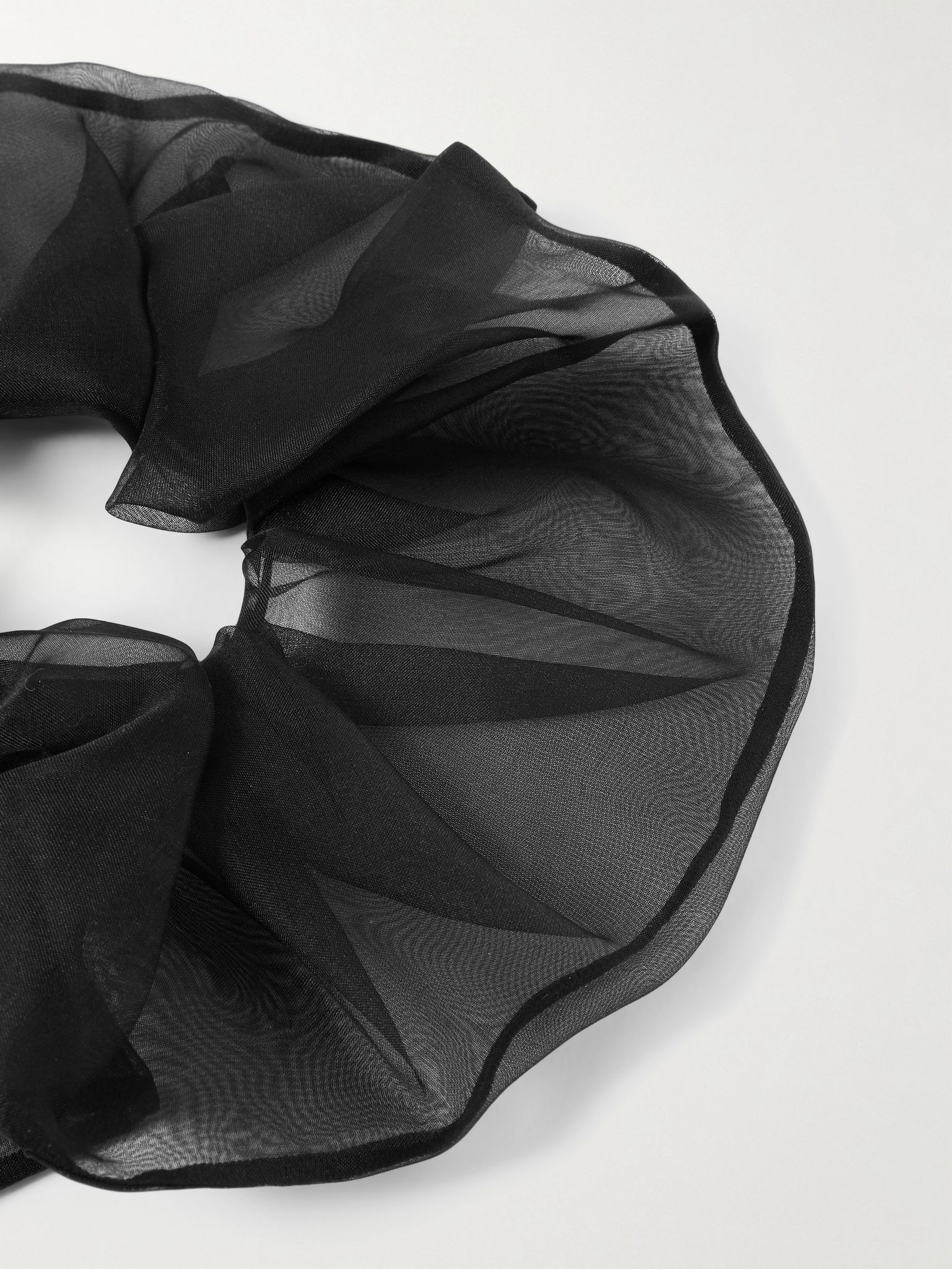 Silk-organza scrunchie Black - 3
