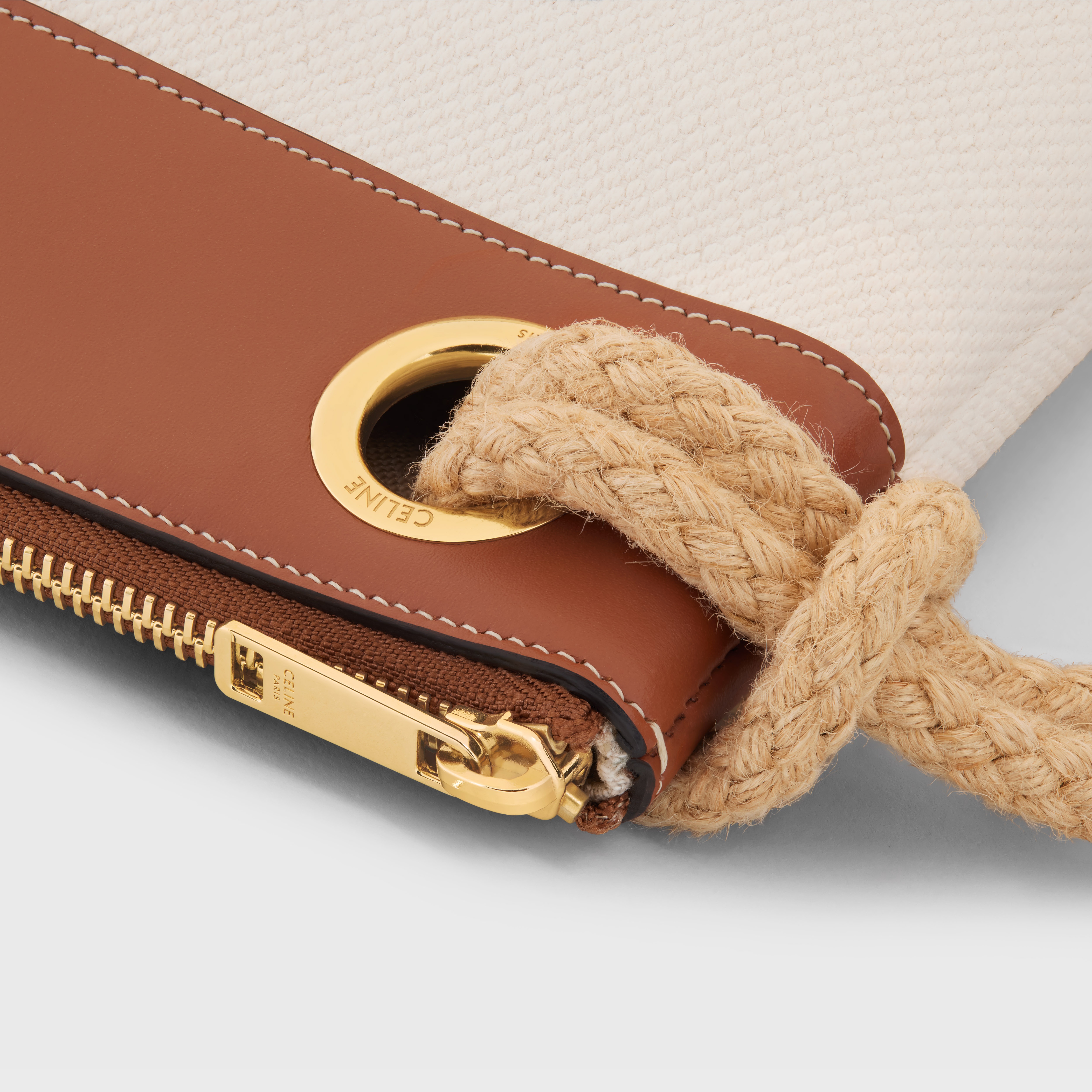 Pouch Marin in Textile with Celine Print and Calfskin - 4
