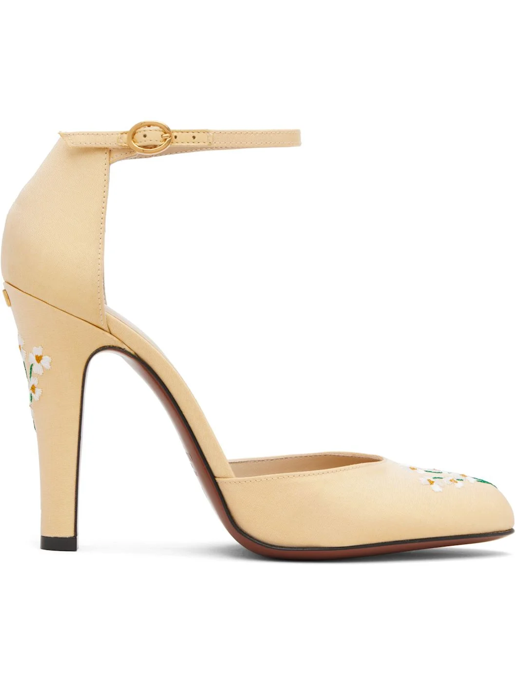 Yellow Hi Dolly Fabric Heels - 1