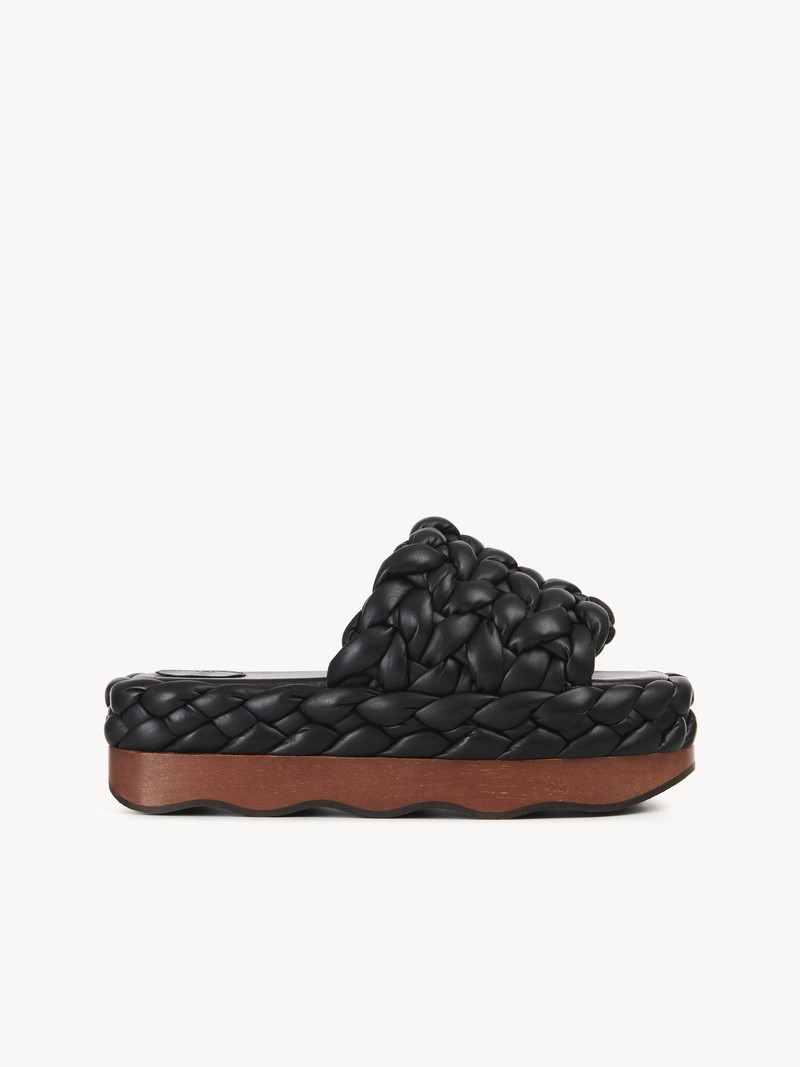 WAVY 편평한 MULE - 1