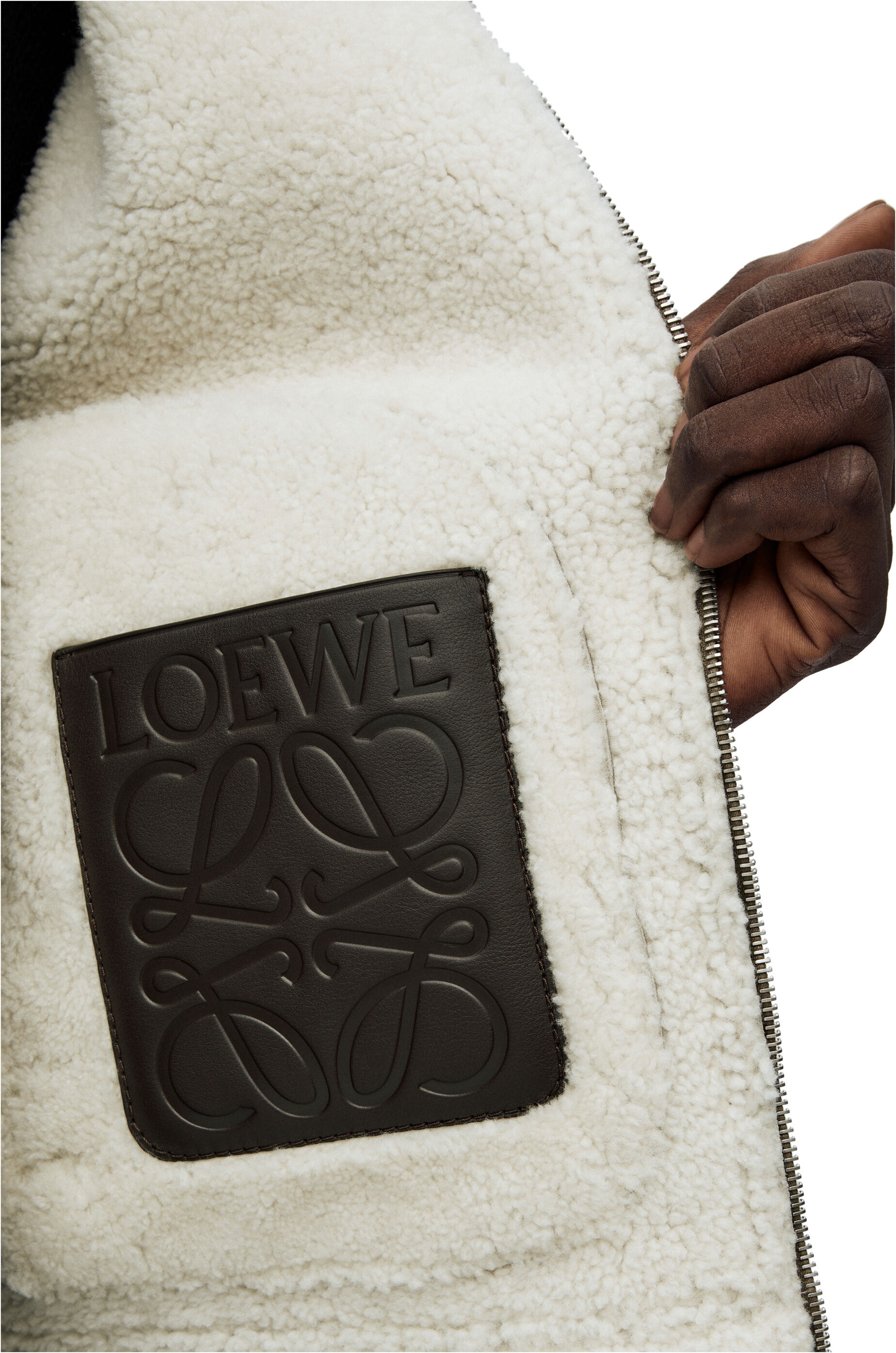 Aviator jacket in shearling - 5