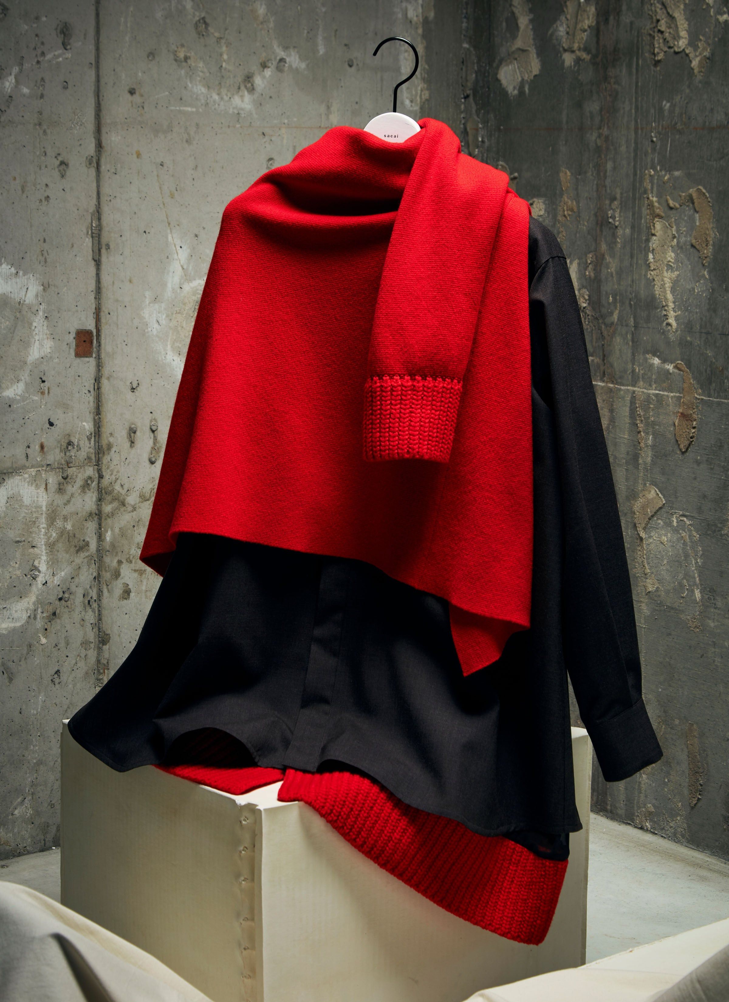 Suiting x Wool Knit Dress - 2