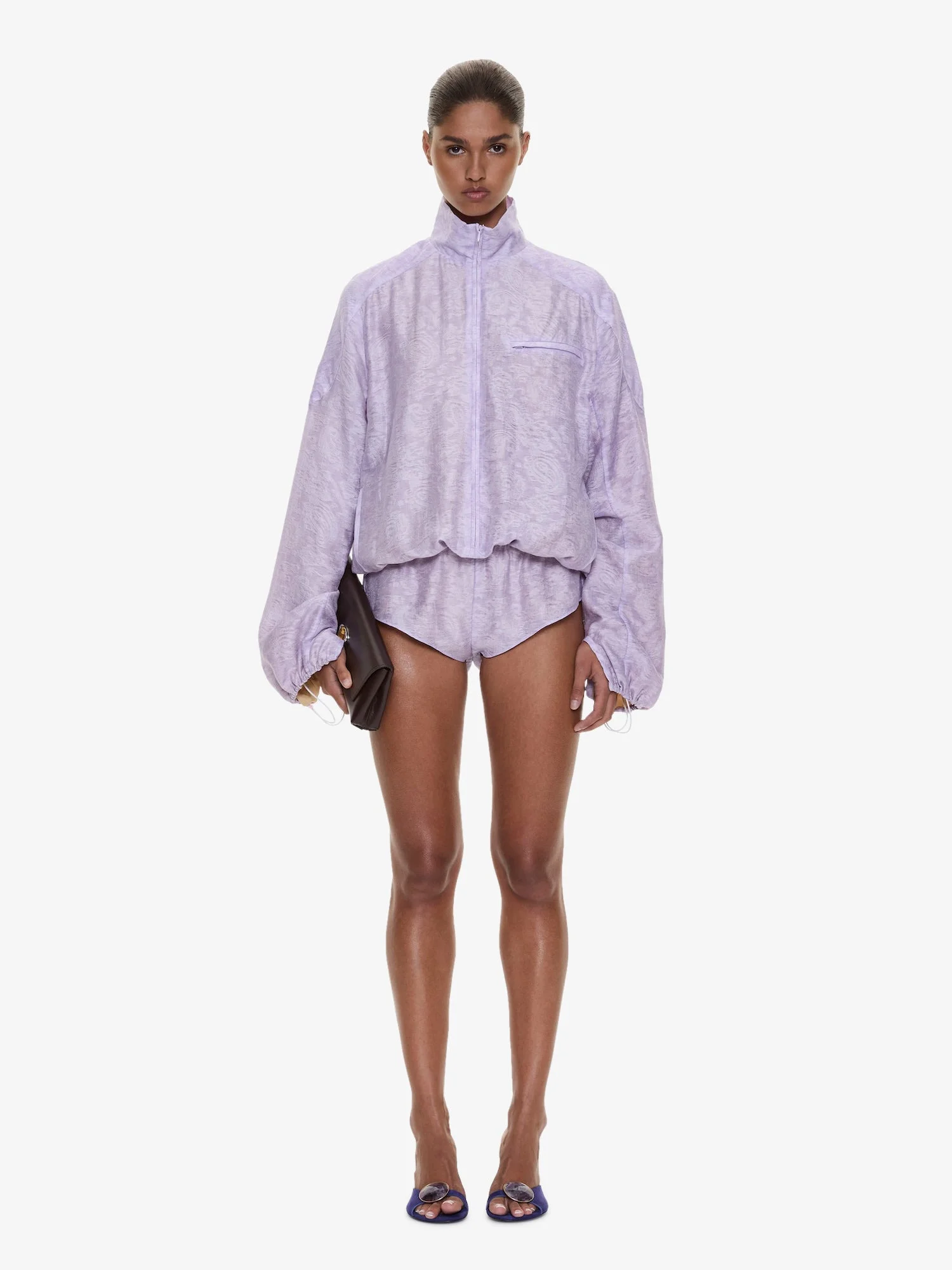 Light Leak Jacquard Zipped One Piece - 1