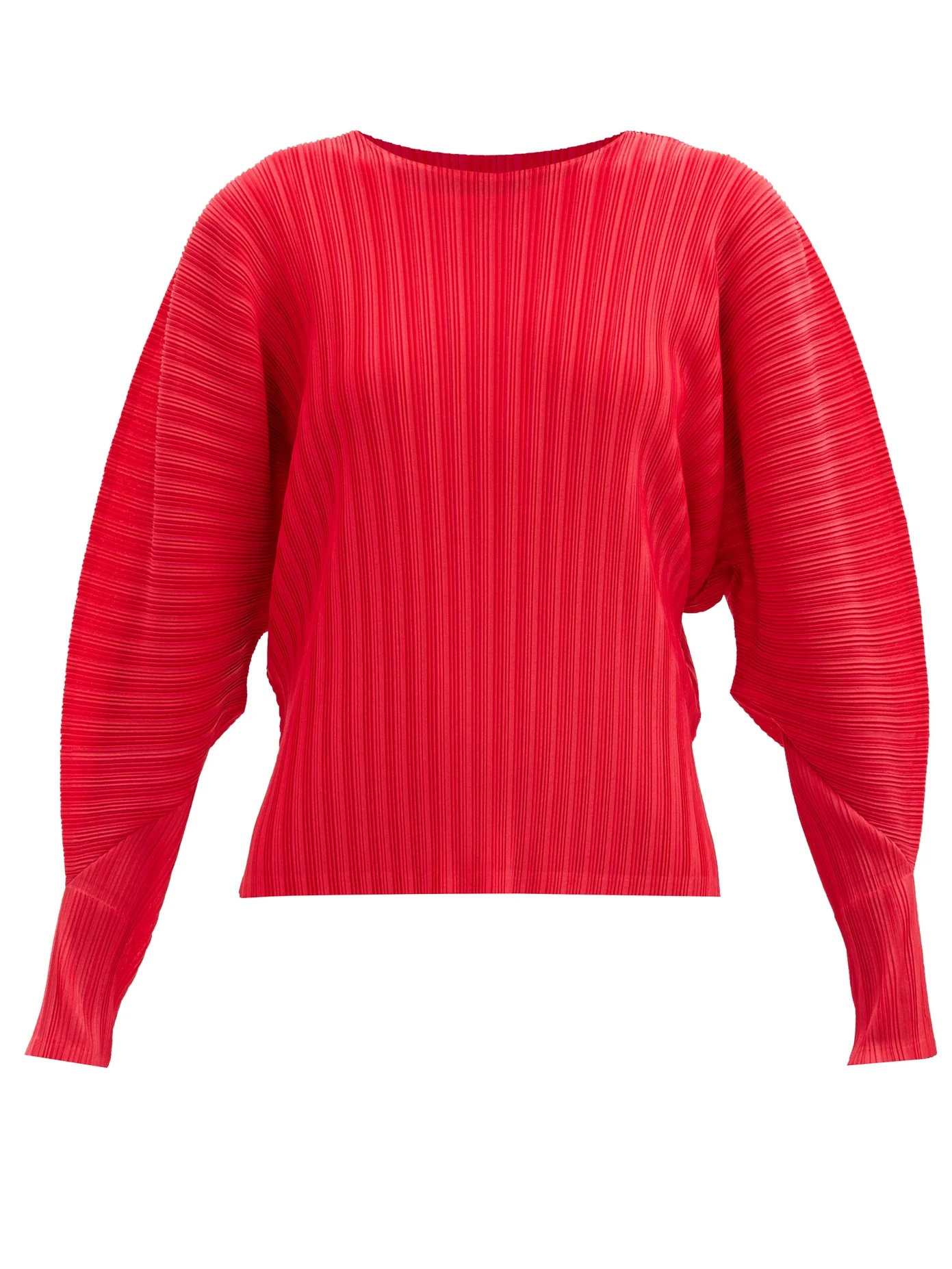 Dolman-sleeve technical-pleated top - 1