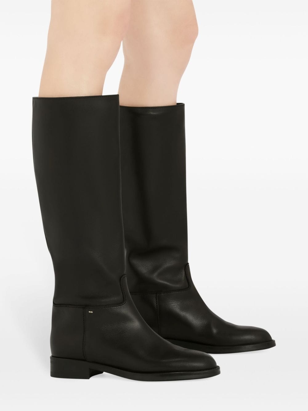 Nourine leather mid-calf boots - 5