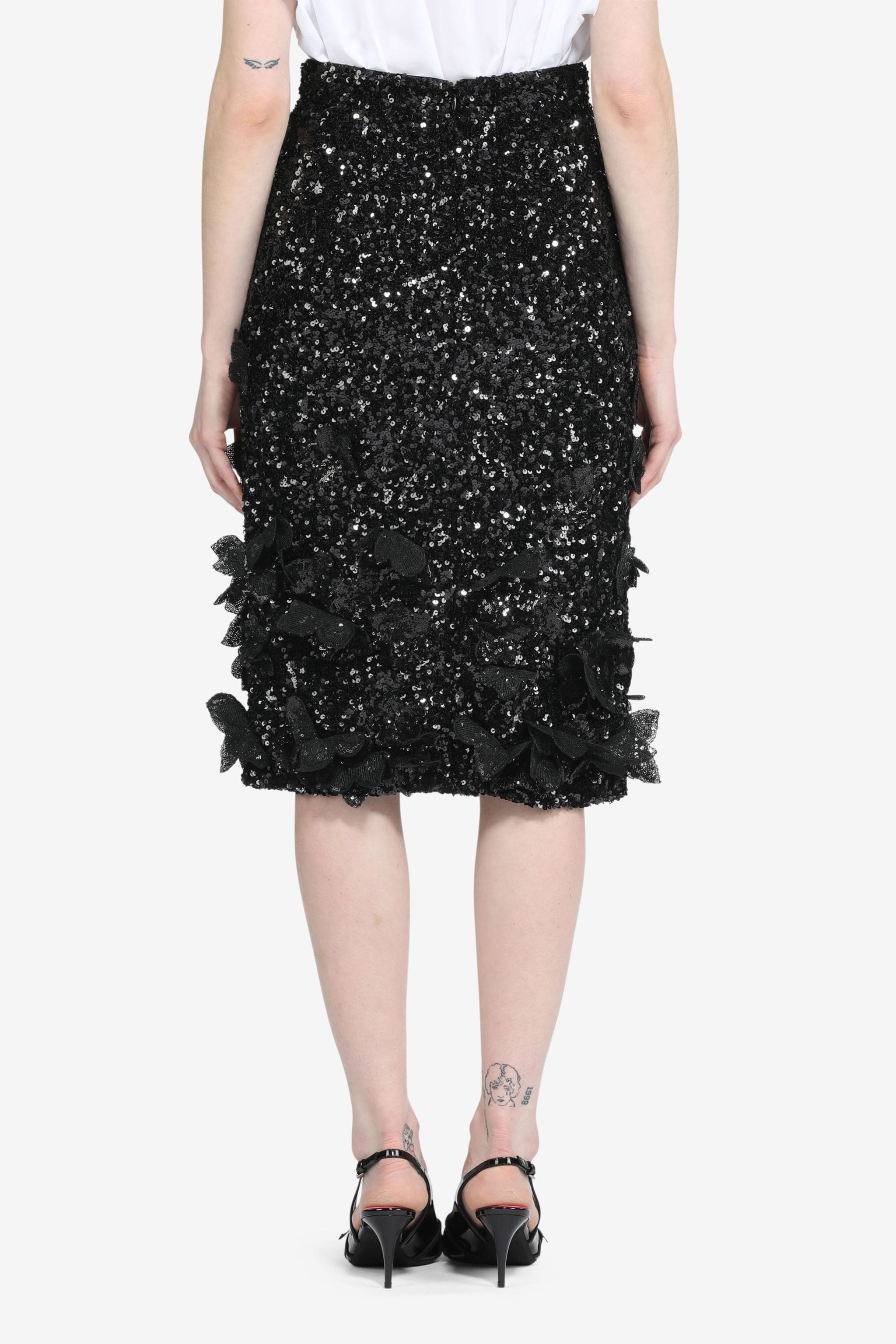 SEQUINNED MIDI SKIRT - 2