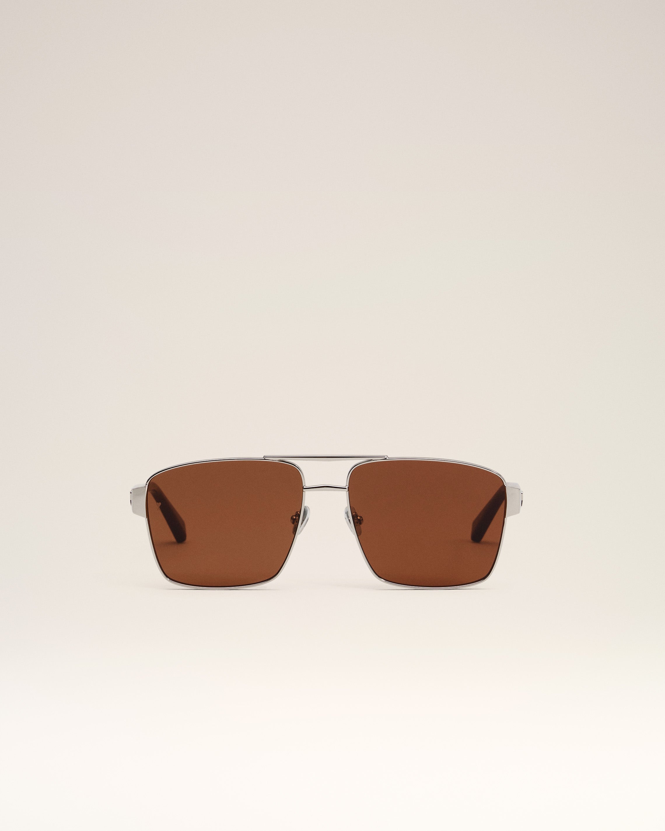 SILVER STAINLESS STEEL 75007 SUNGLASSES - 1