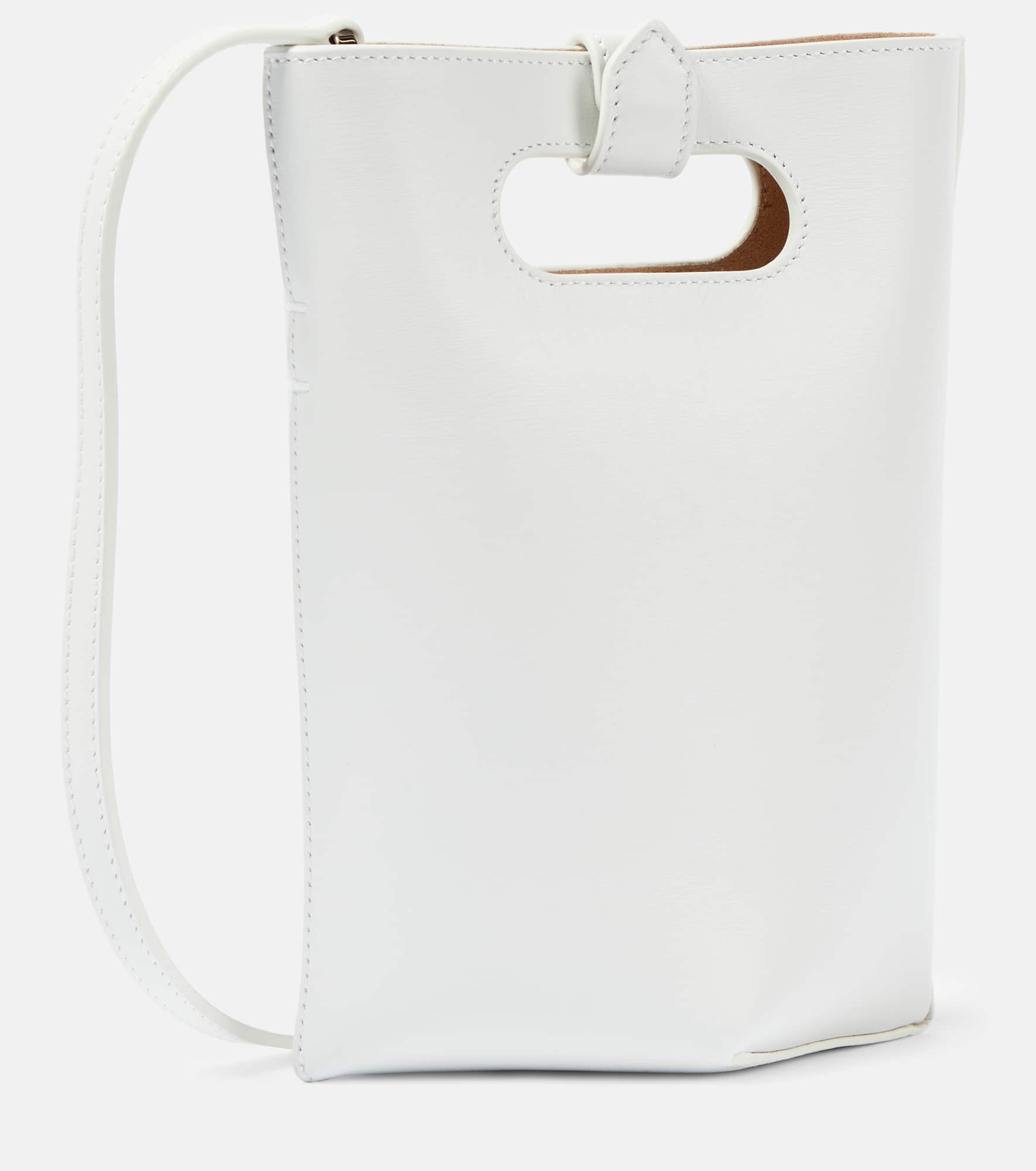 Folded Small leather tote bag - 4