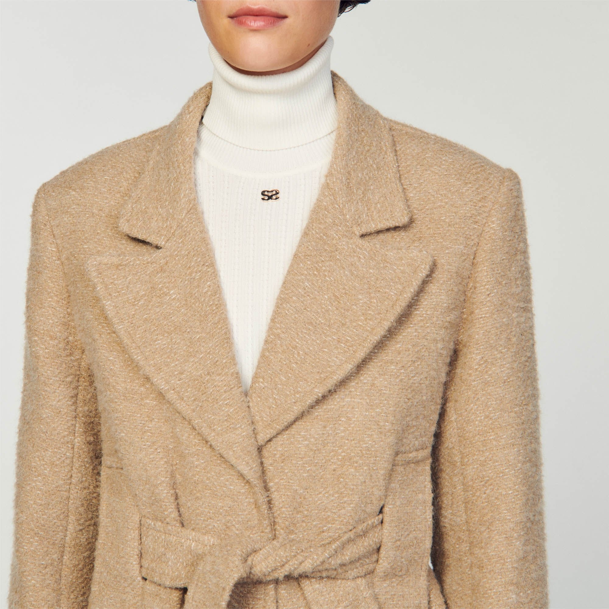 LONG BOUCLÉ COAT - 4