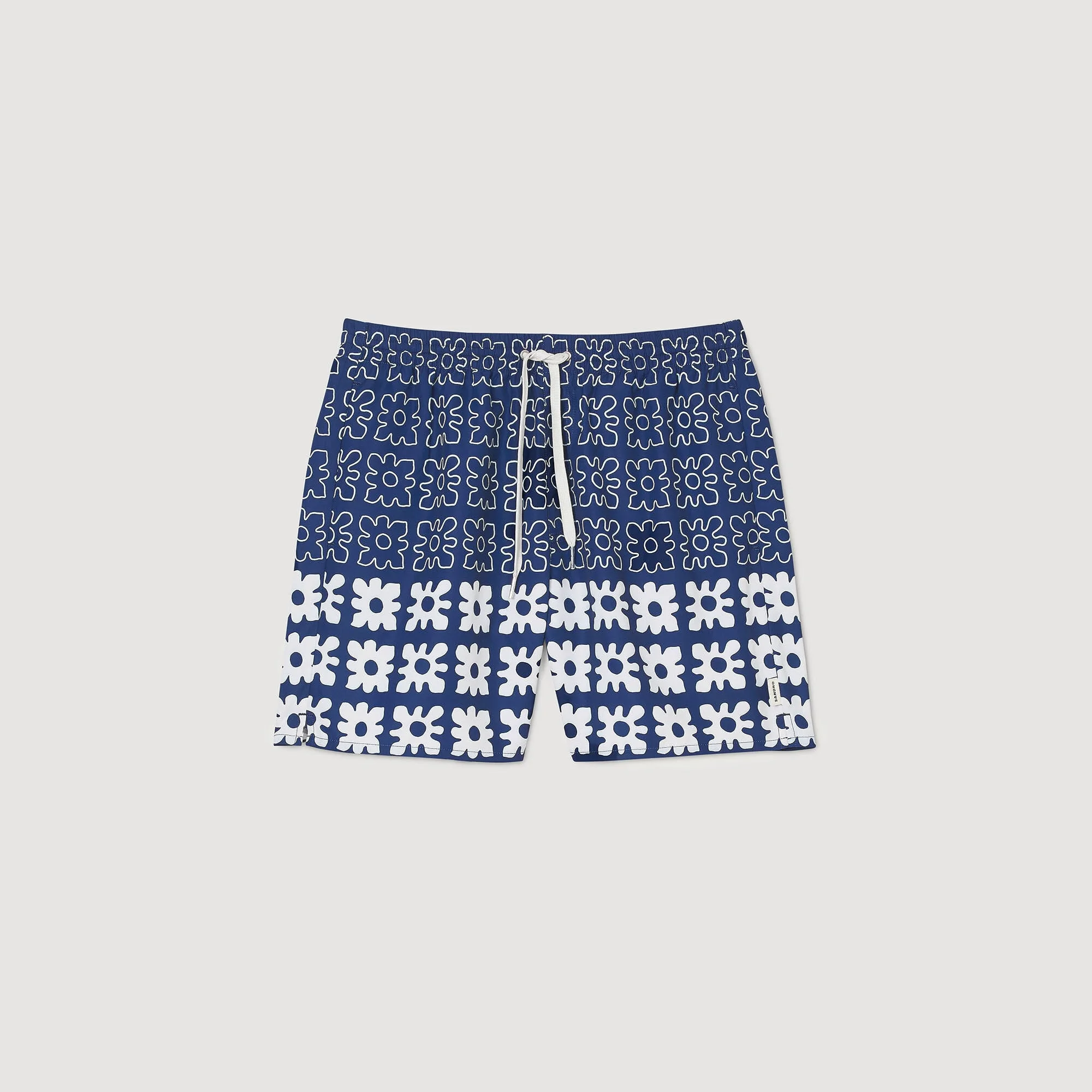 FLORAL PRINT SWIM TRUNKS - 1