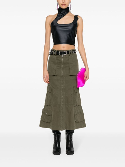 VERSACE JEANS COUTURE buckle-embellishment cropped top outlook