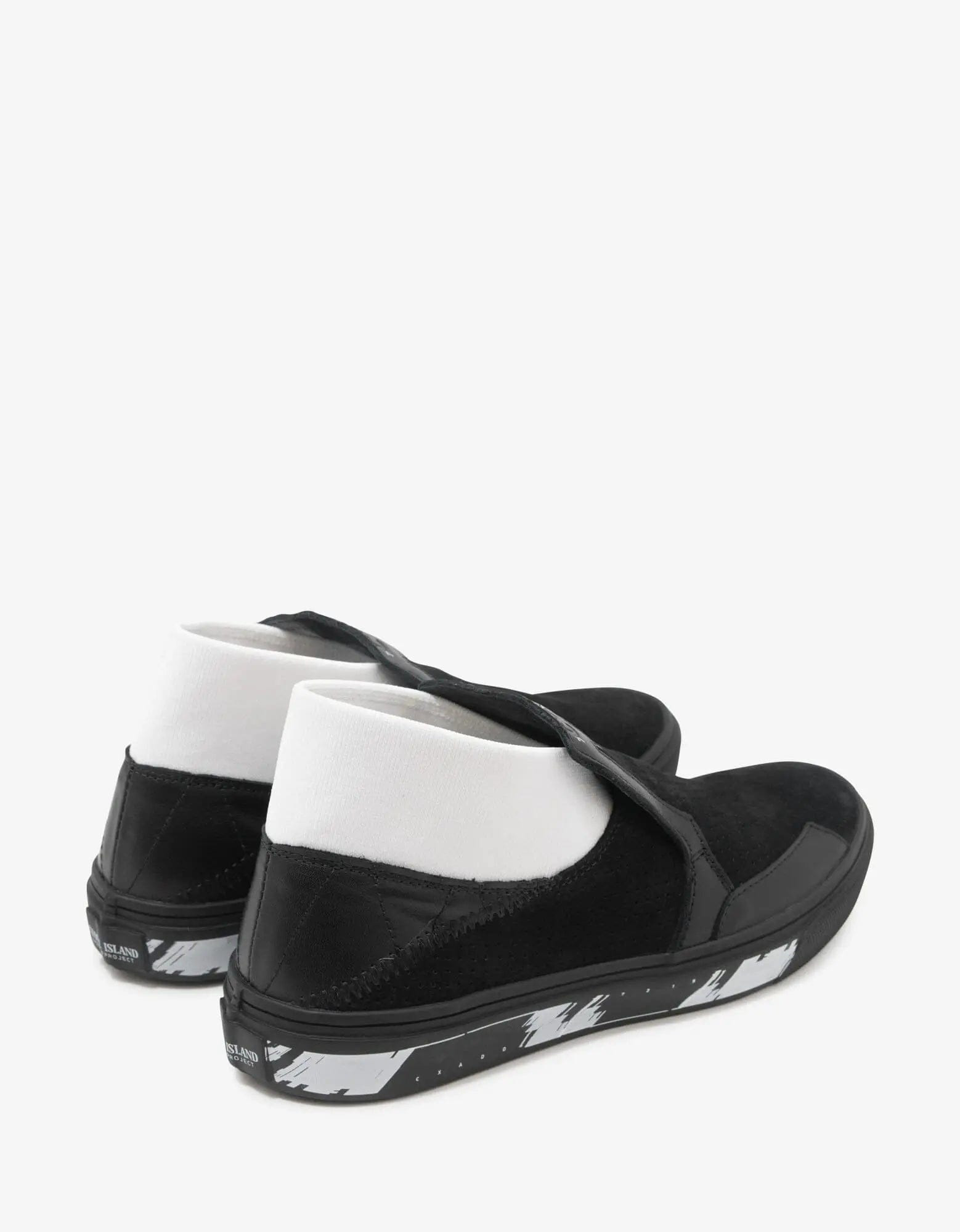 Stone Island Shadow Project Black Leather Slip-On Trainers - 7