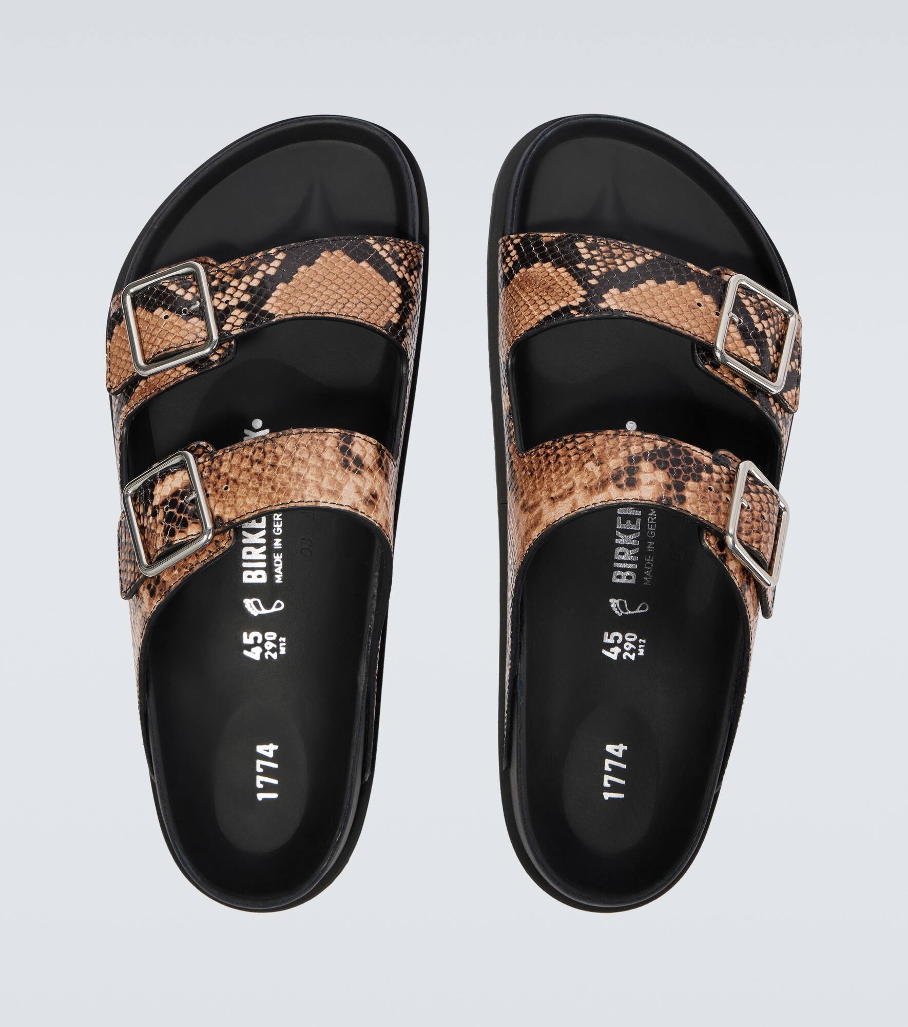 Arizona snake-effect leather sandals - 4