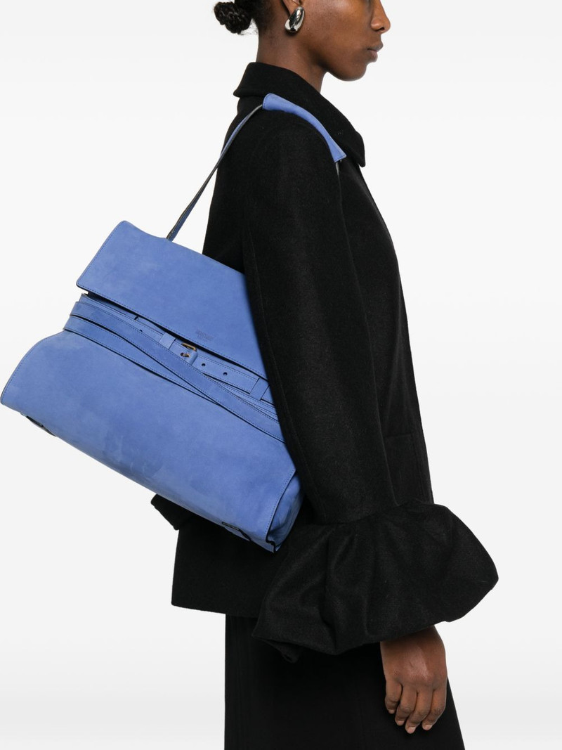 Moschino logo-detail buckle shoulder bag outlook