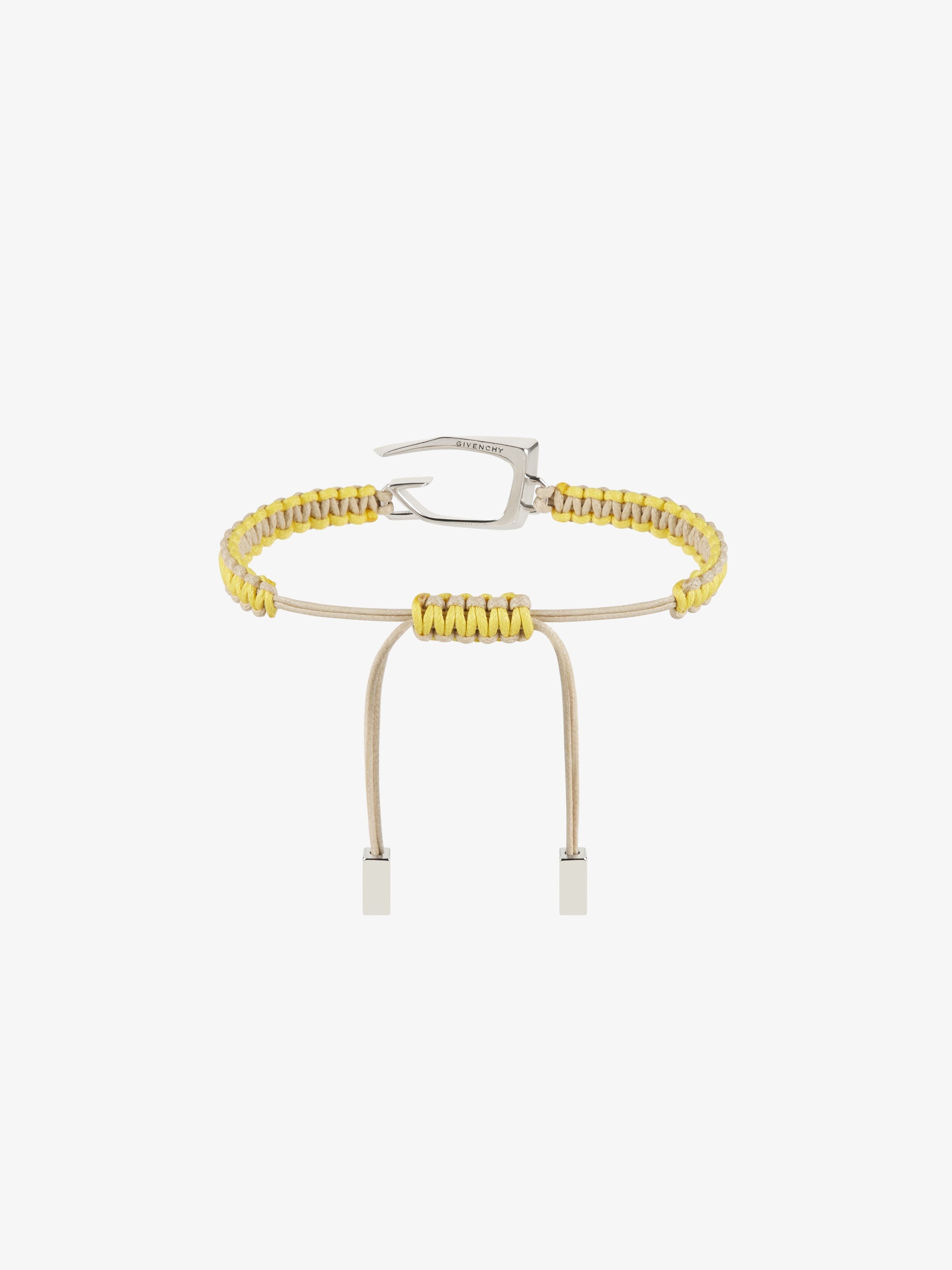 GIV CUT BRACELET IN WOVEN COTTON AND METAL - 4