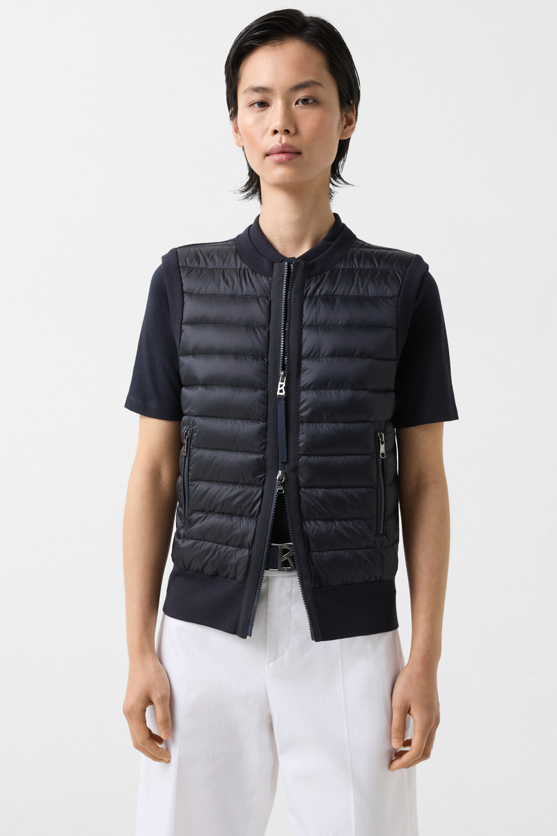 BOGNER Zira hybrid knitted vest in Navy blue outlook