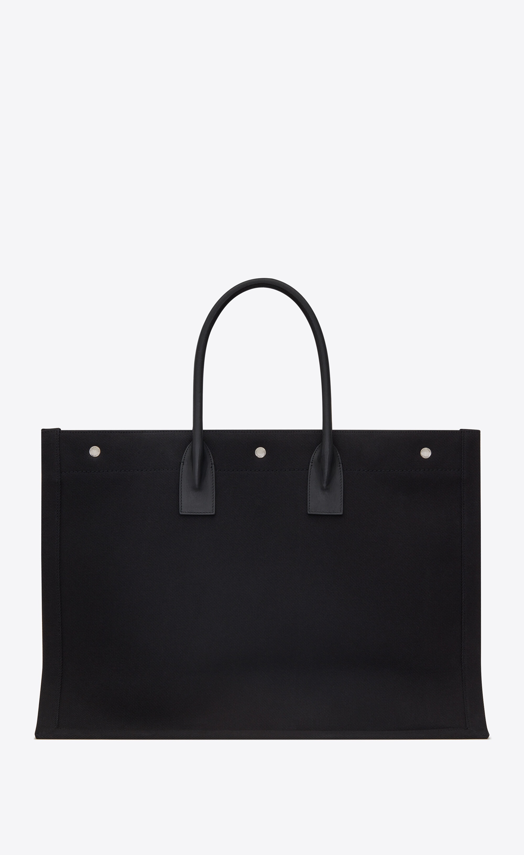 rive gauche tote bag in linen and leather - 3