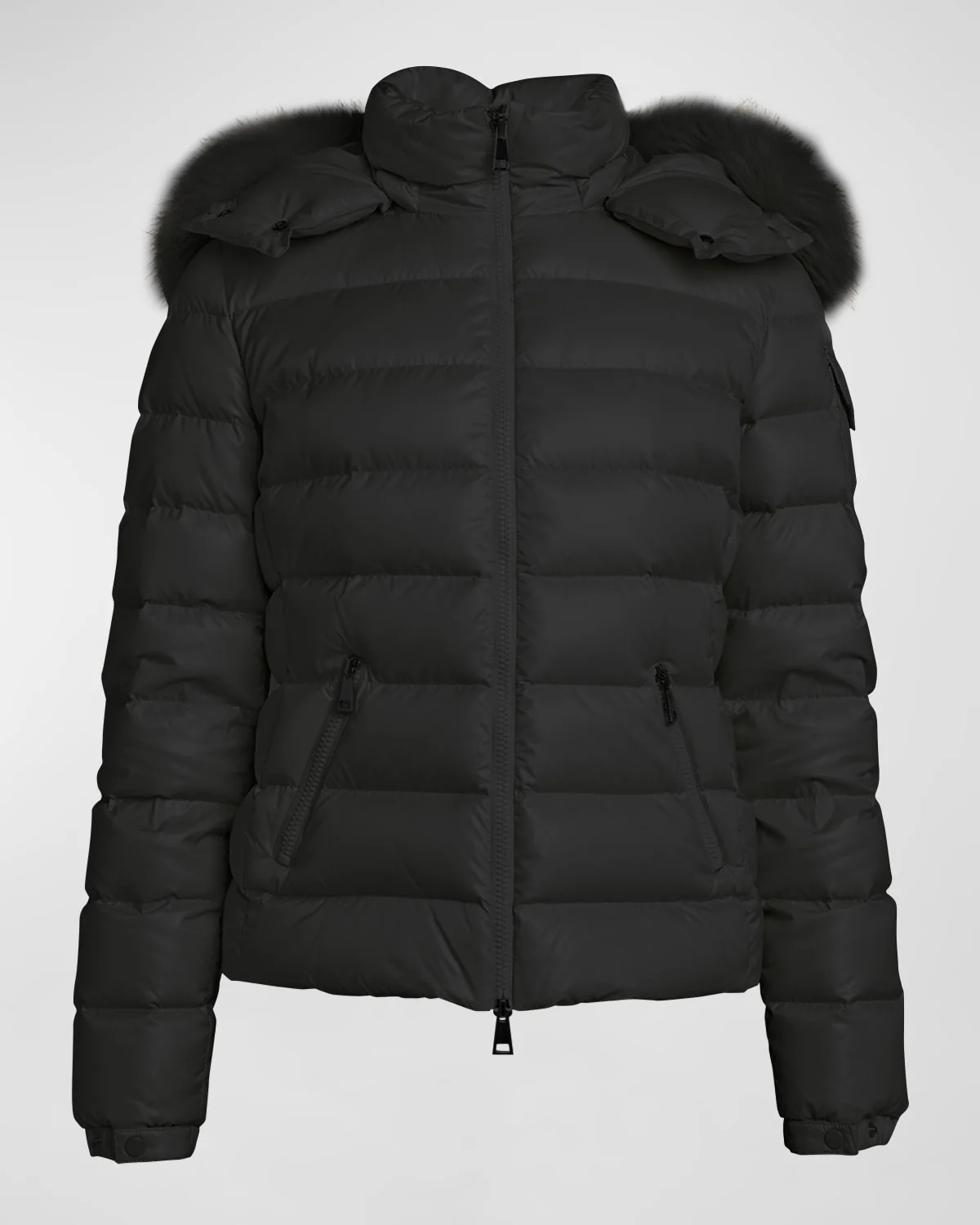 Badyf Faux Fur-Trimmed Hooded Short Down Jacket - 1