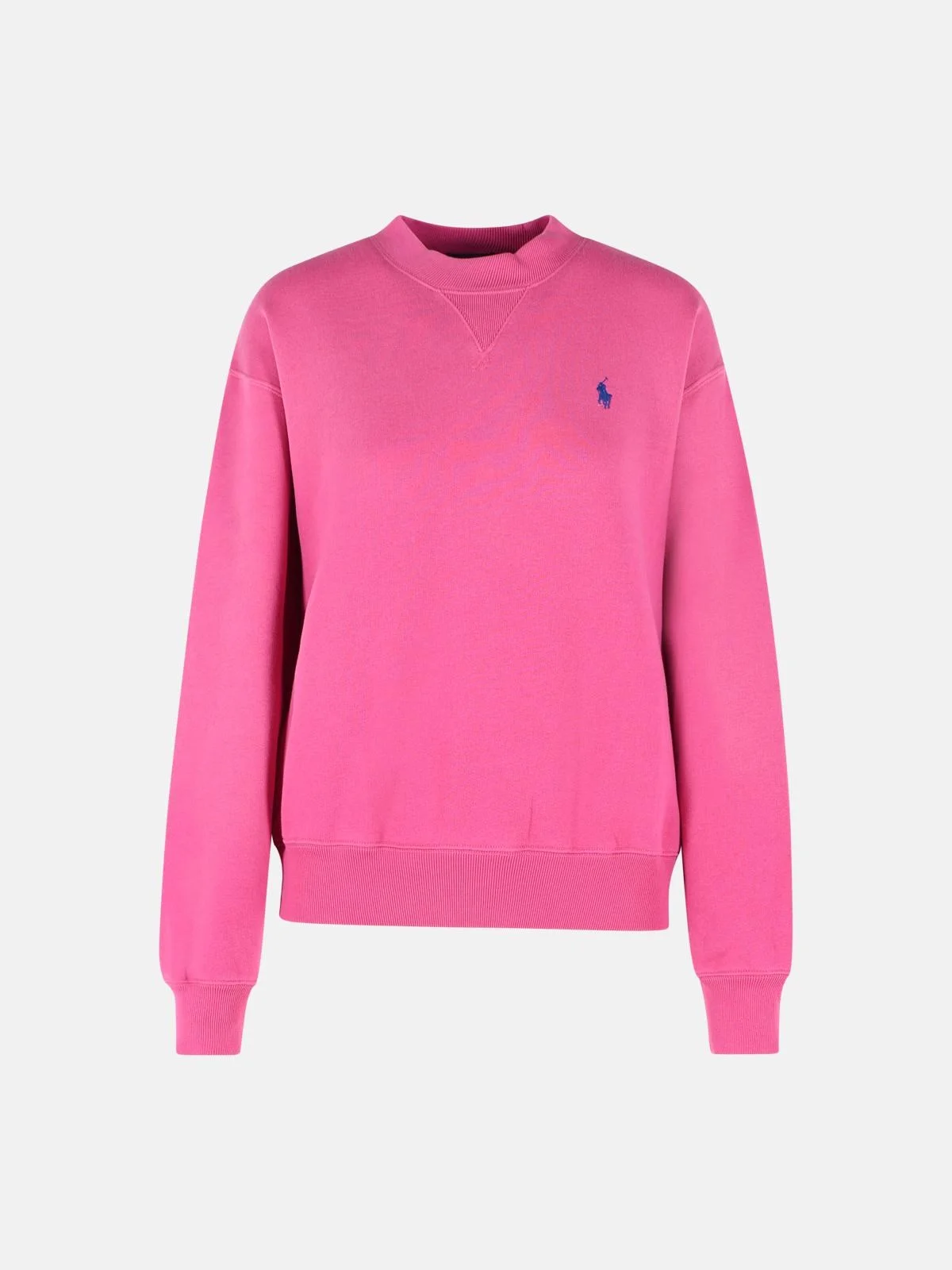 FUCHSIA COTTON BLEND SWEATSHIRT - 1