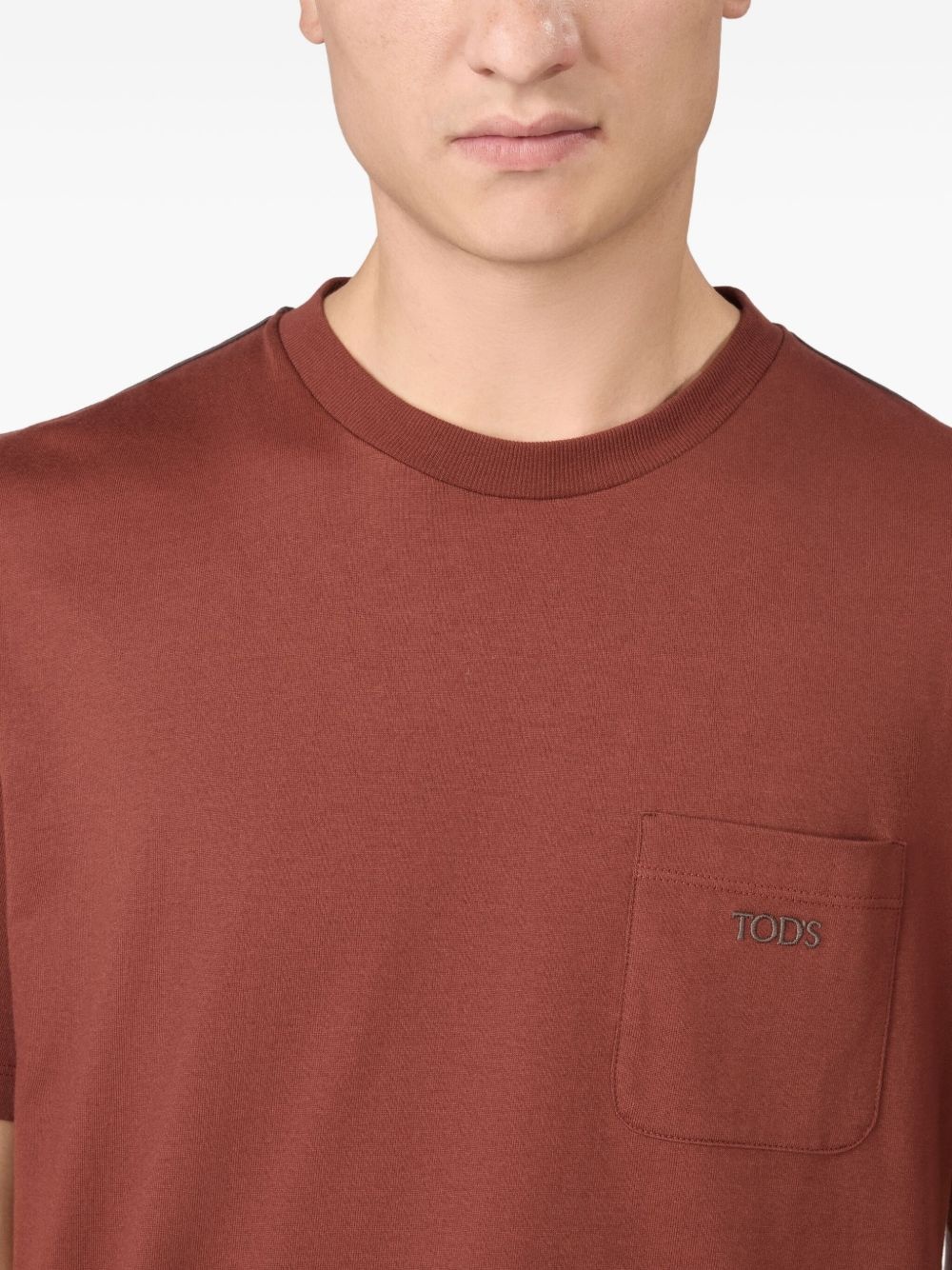 block-colour pocket T-shirt - 4
