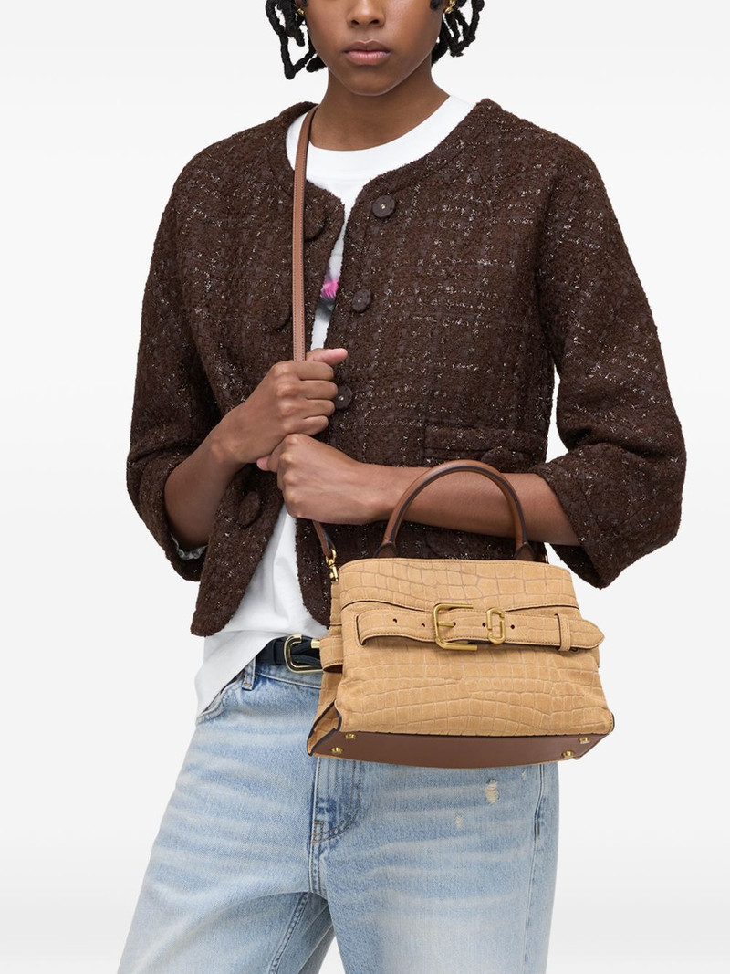 Marc Jacobs small The Suede Croc Dakota tote bag outlook