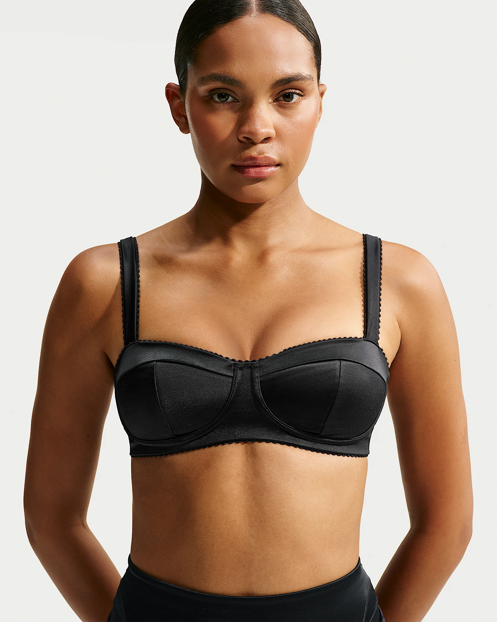 NikeSKIMS Satin Shine Women's Padded Picot Sports Bra - 1