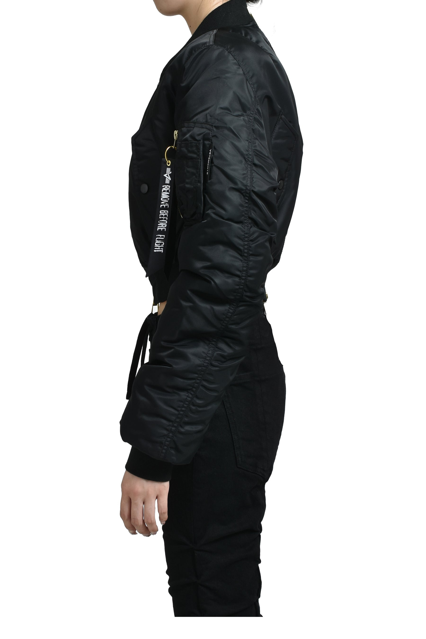 FITTED DOUBLE ZIP BOMBER JACKET / BLK - 3