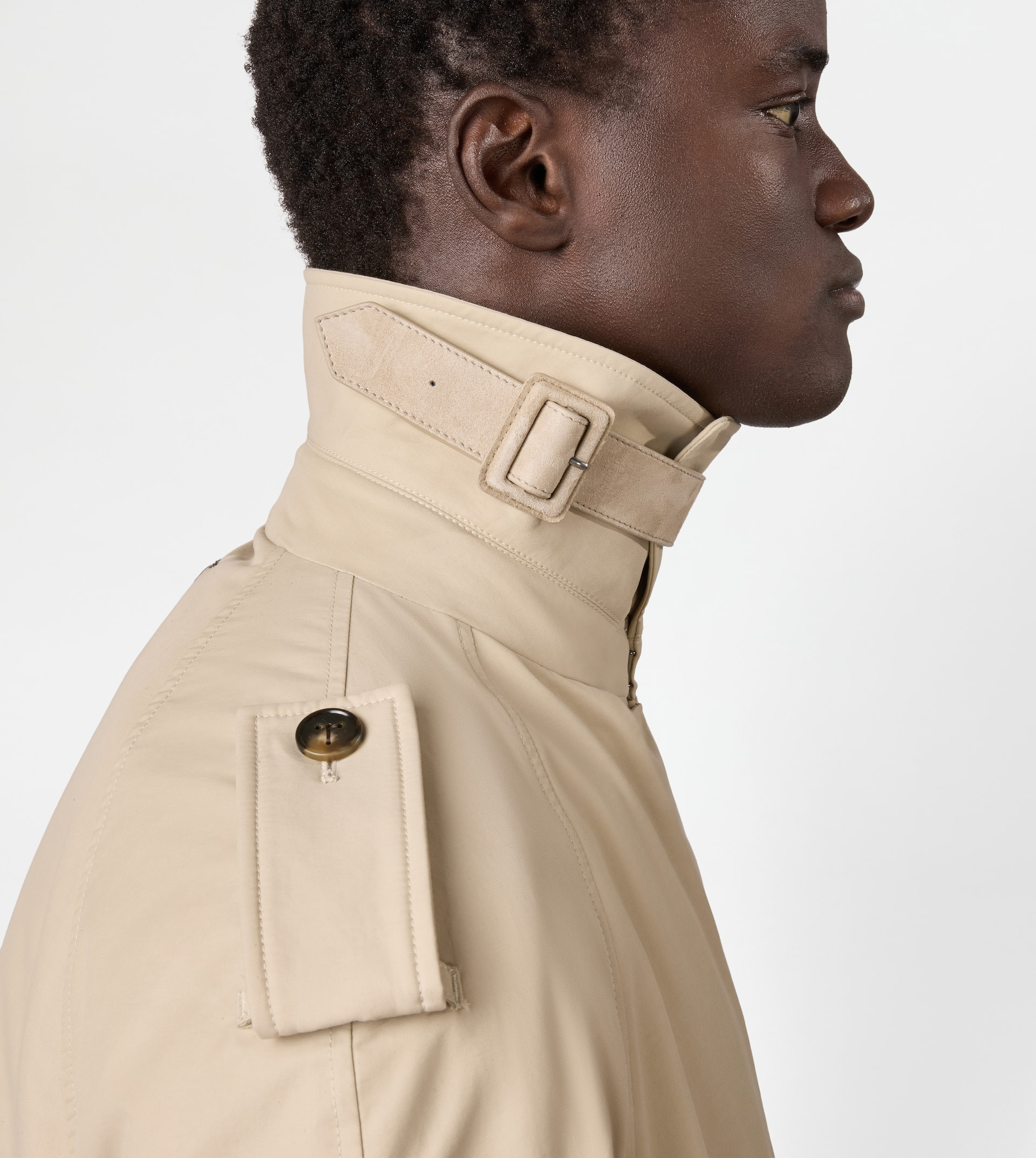 TRENCH COAT IN TECHNICAL COTTON - BEIGE - 5