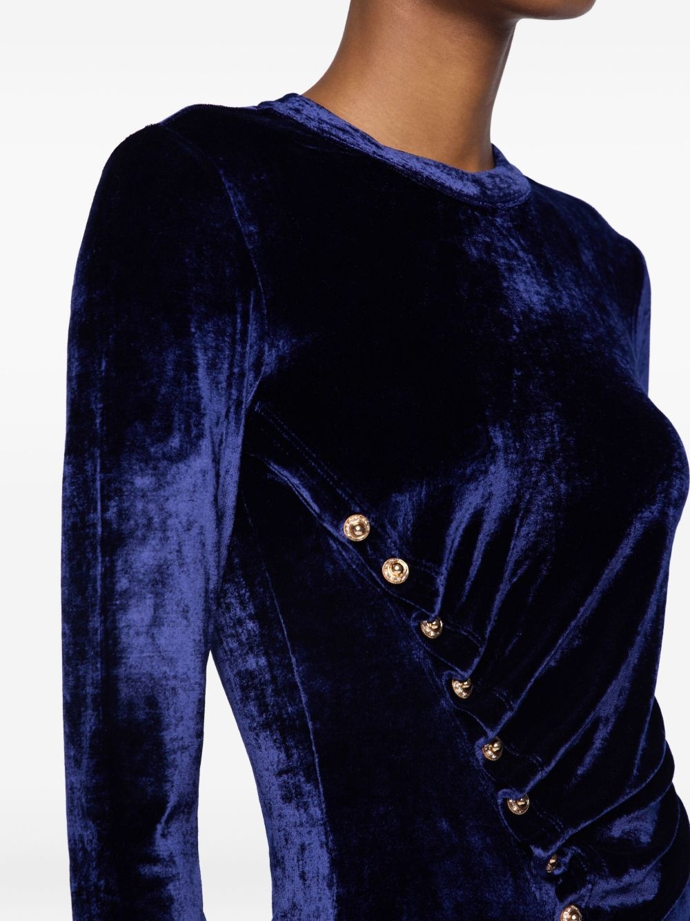draped velvet top - 5