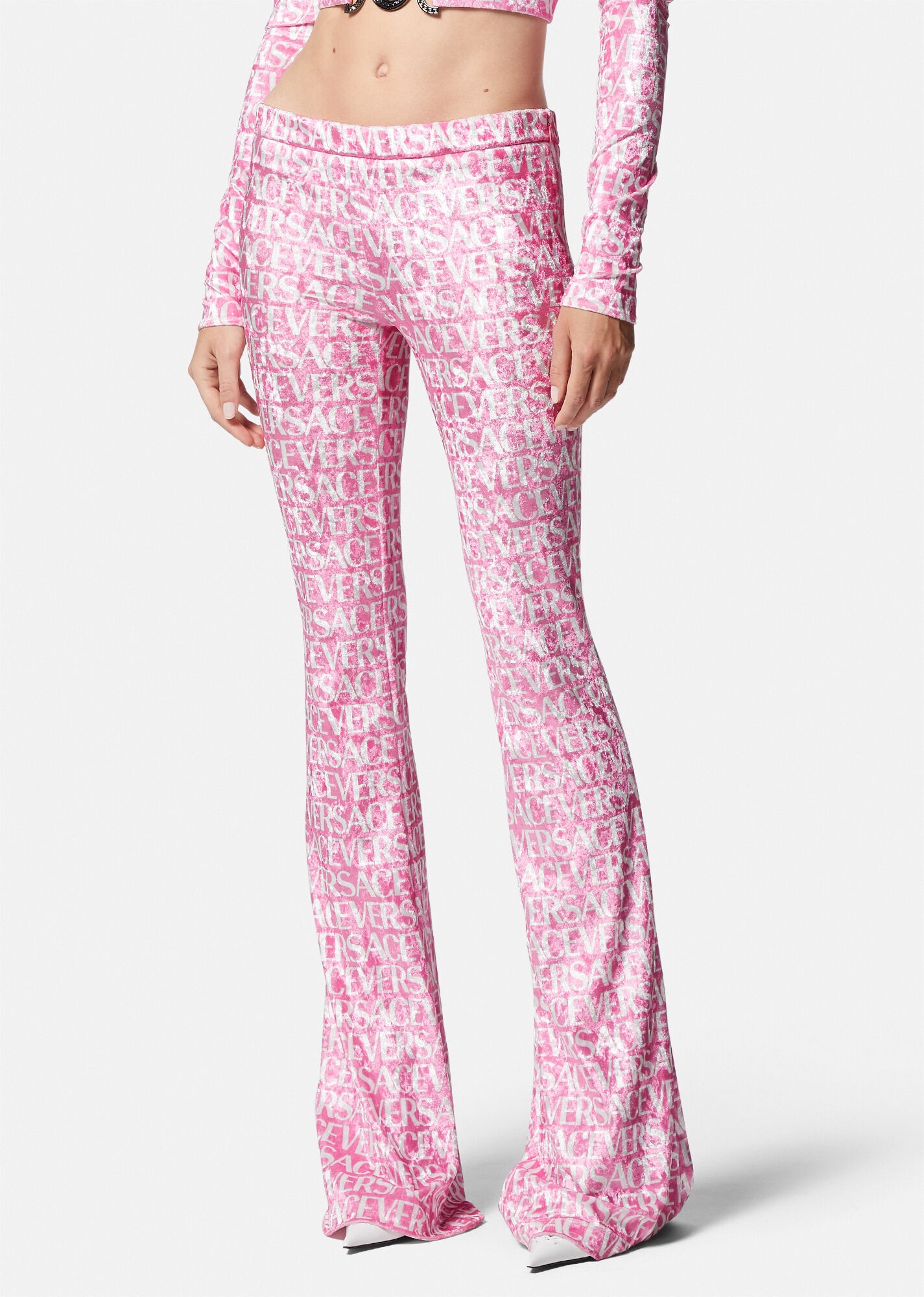 Versace Allover Velvet Trousers - 3