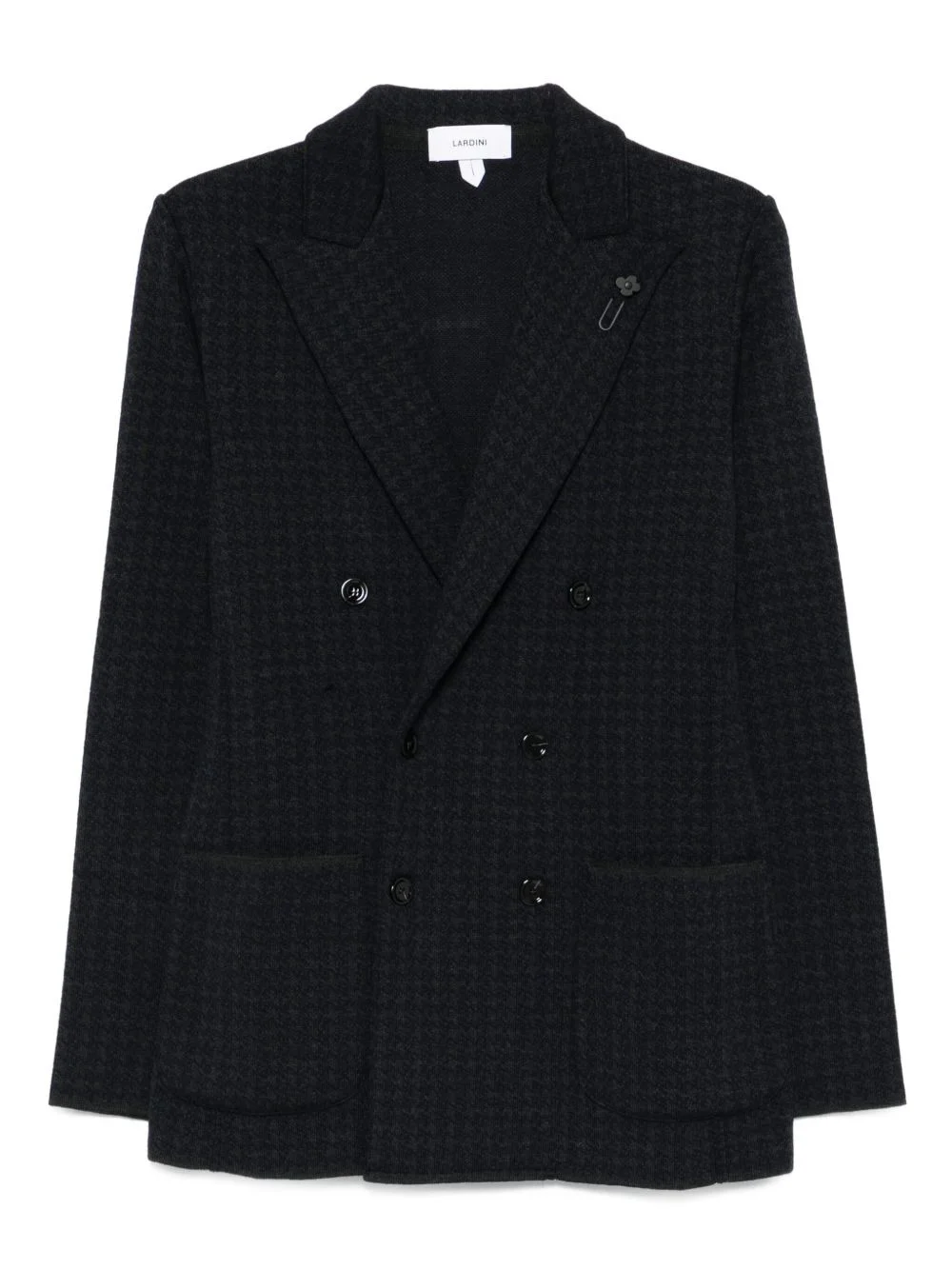 houndstooth double-breasted jacket - 1