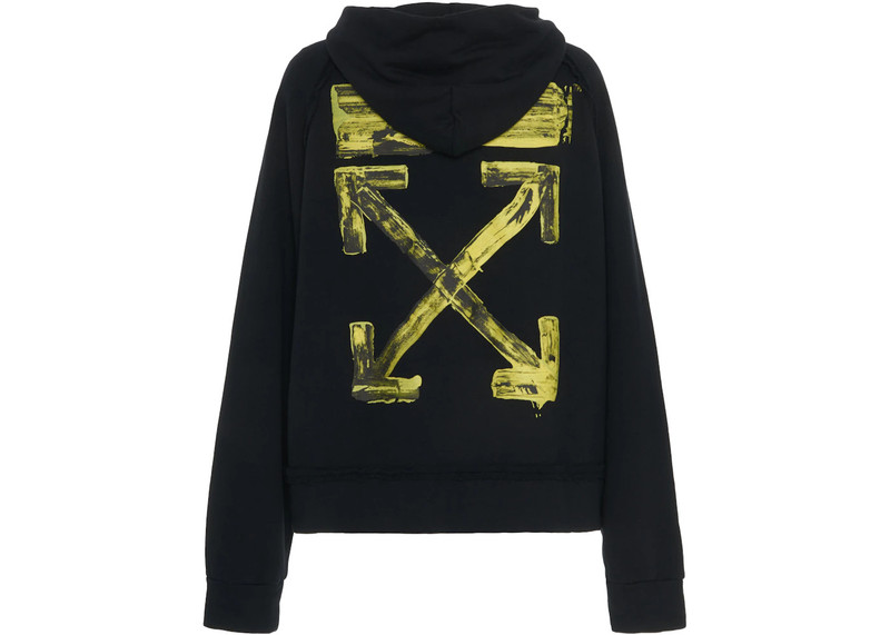 Off-White OFF-WHITE Oversized Acrylic Arrows Hoodie Black/Yellow outlook