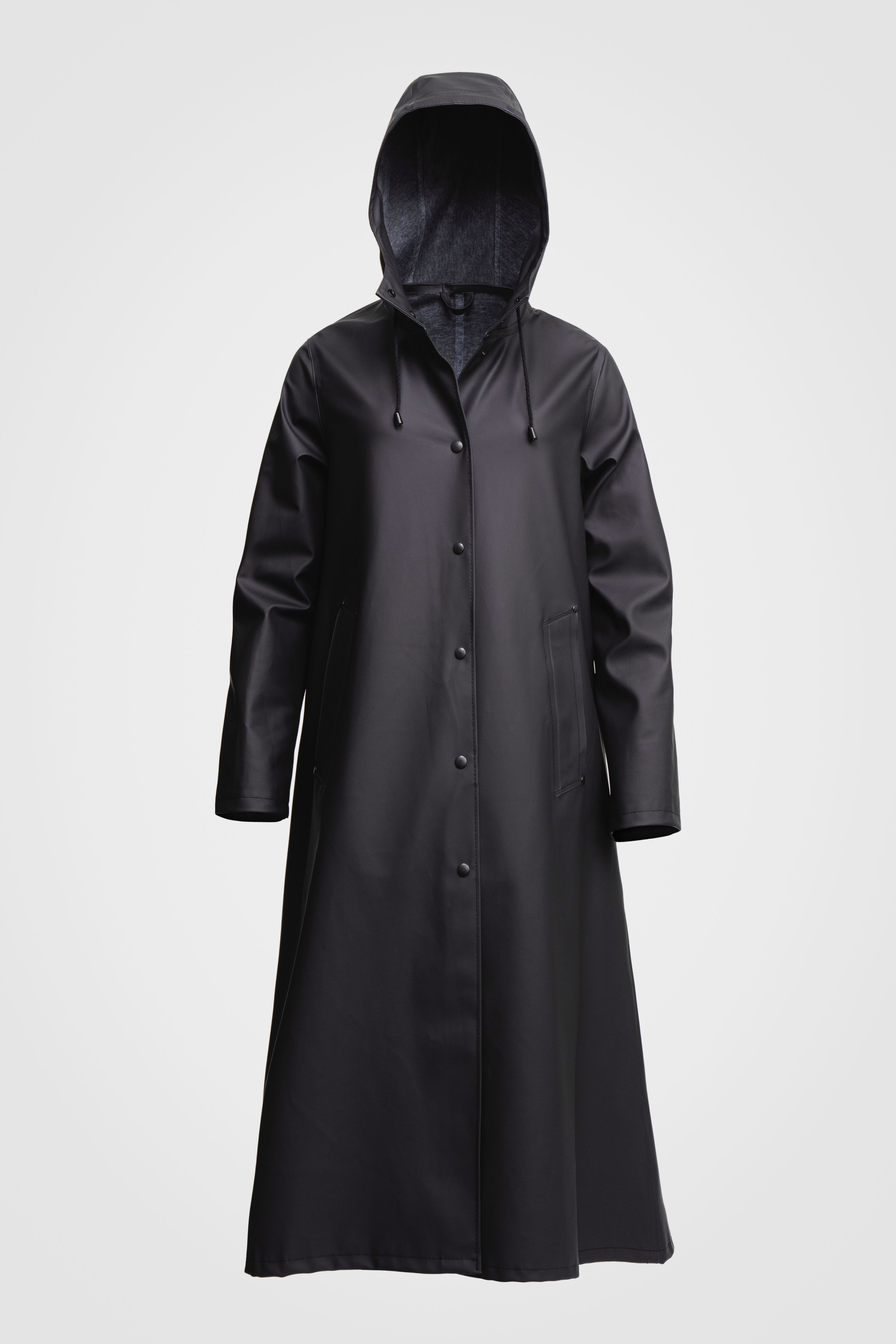 Mosebacke Long Raincoat Black - 6