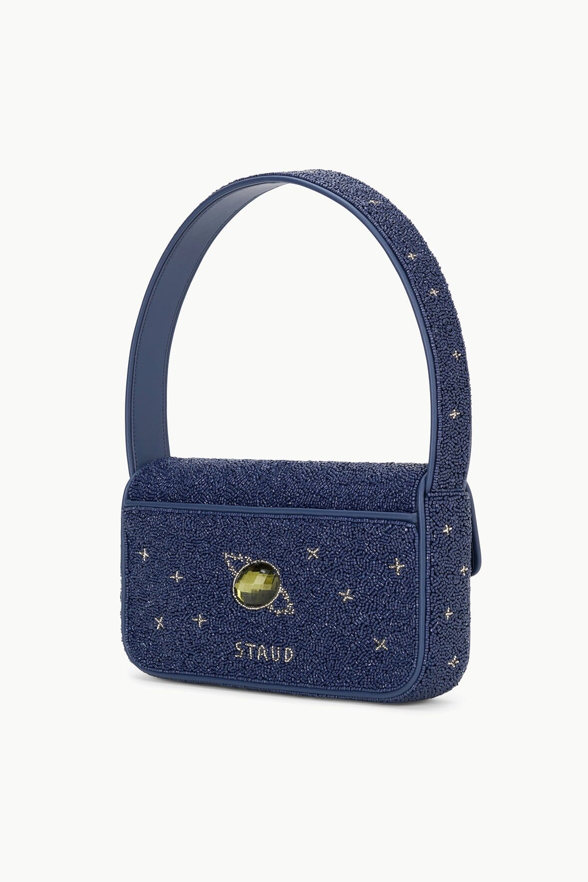 STAUD TOMMY BEADED BAG NAVY CELESTIAL - 2