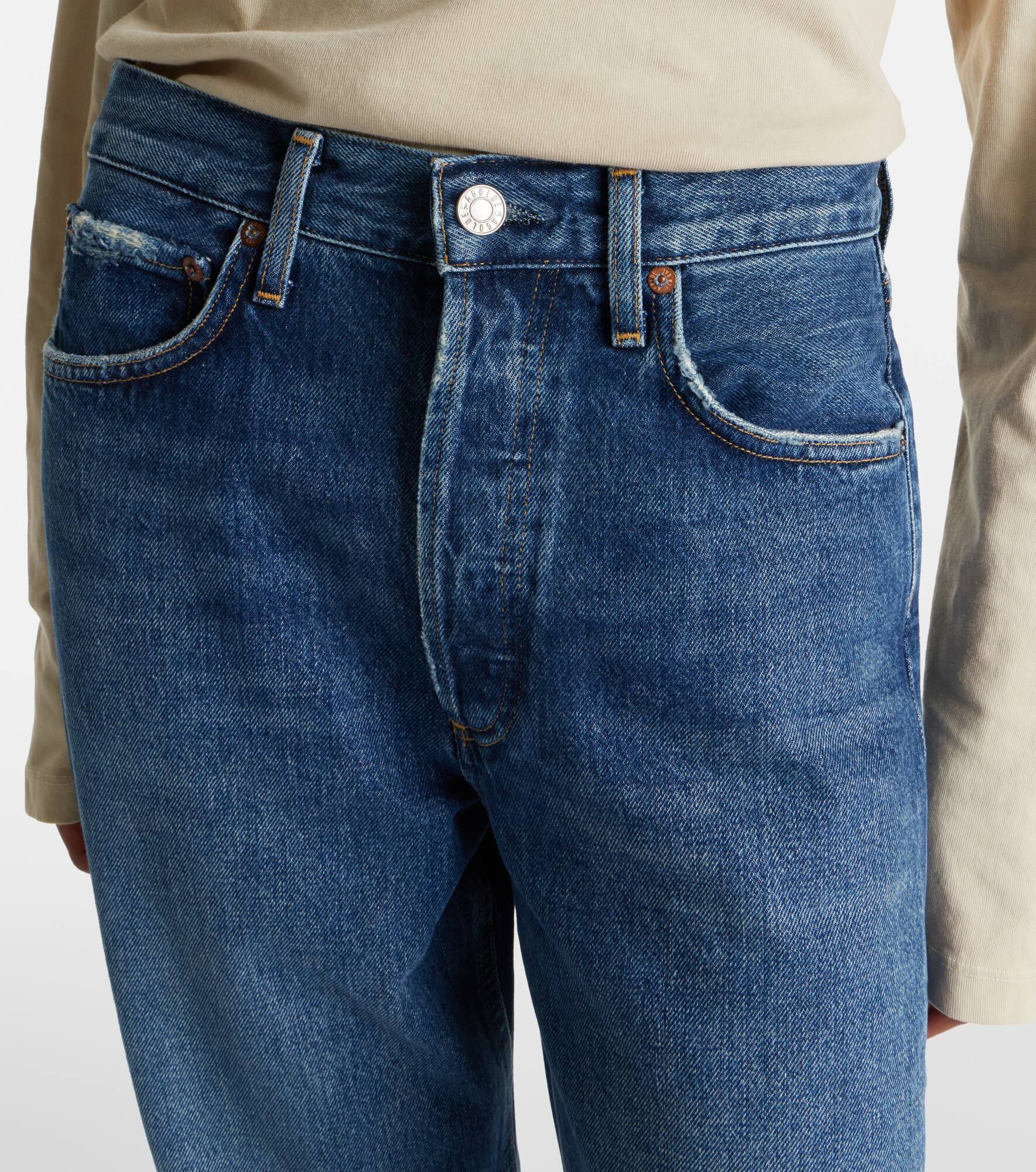 ‘90s mid-rise straight jeans - 4