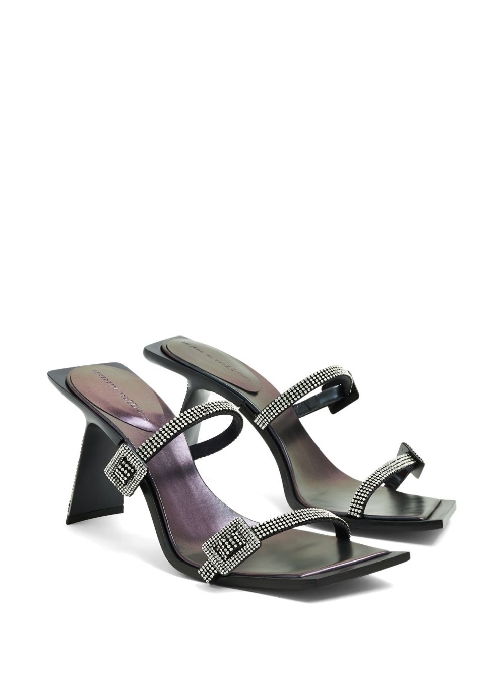 Ewa 80mm crystal-embellished mules - 2