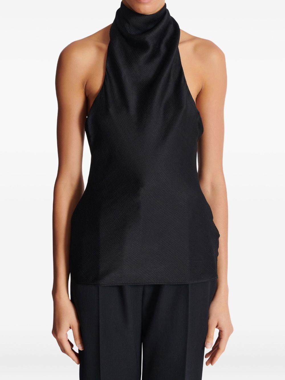 silk halterneck top - 6