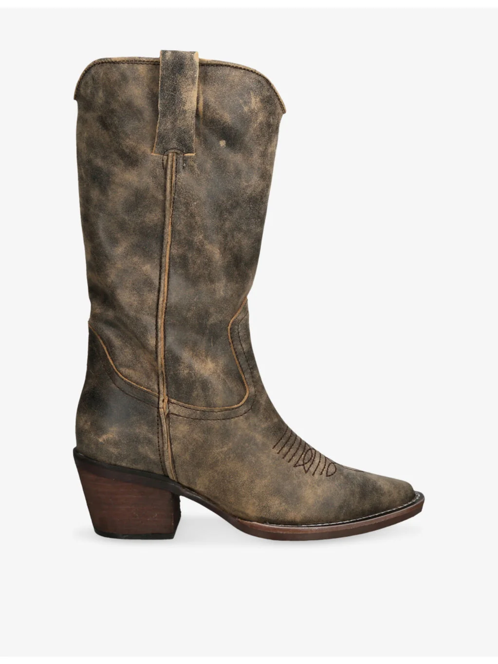 Albany Leather Heeled Cowboy Boots - 1