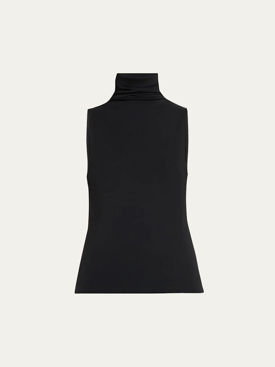 Sleeveless Turtleneck Top - 1