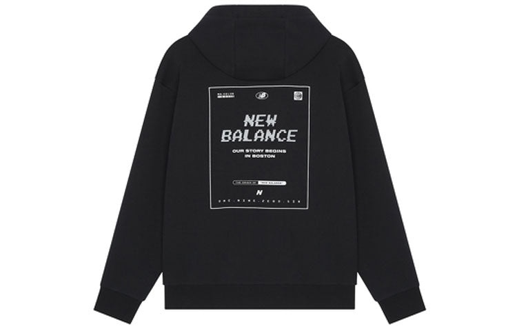 New Balance Logo Printing Sports Pullover Couple Style Black 5CC18043-BK - 2